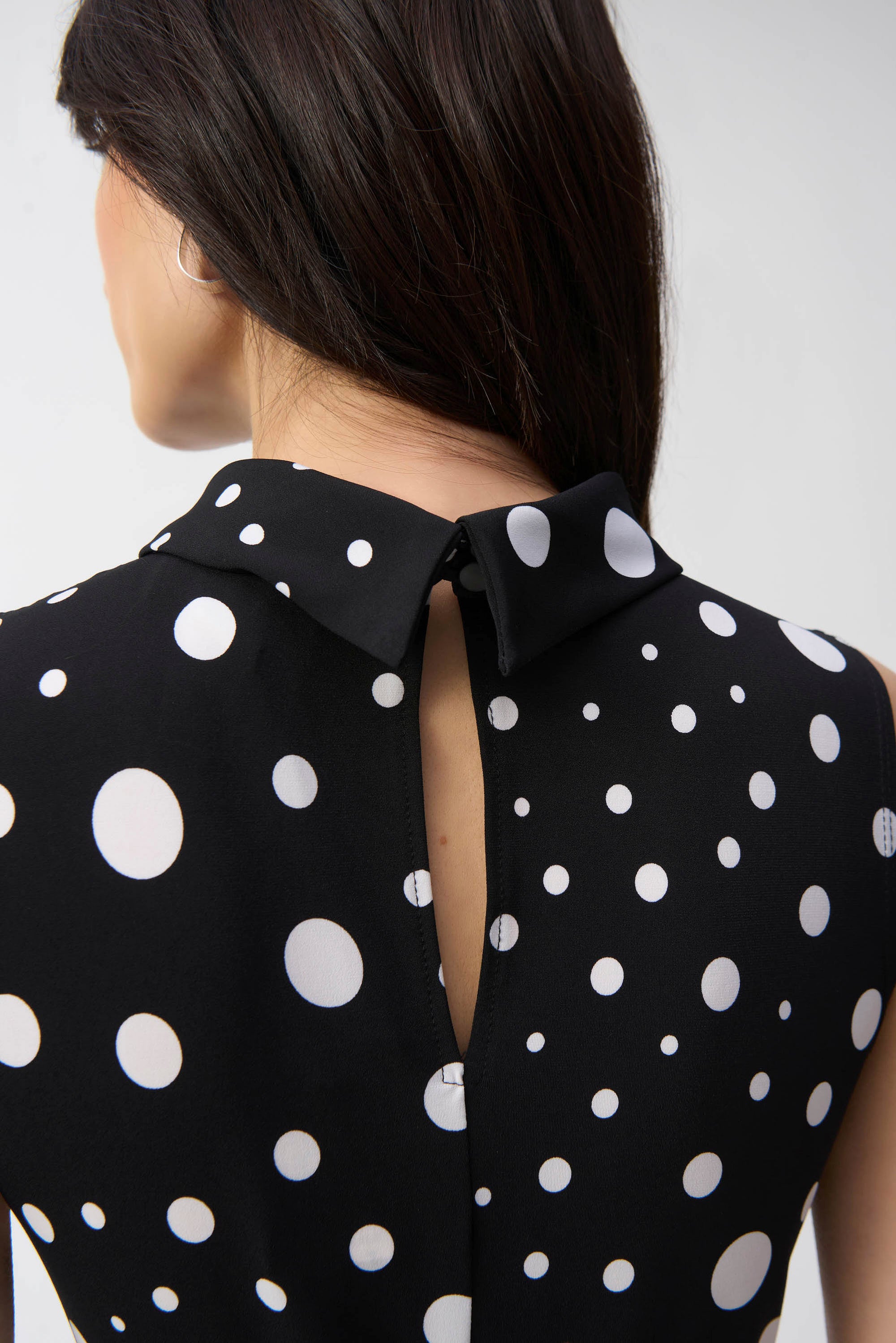 Joseph Ribkoff Polka-dot Belted Midi Dress