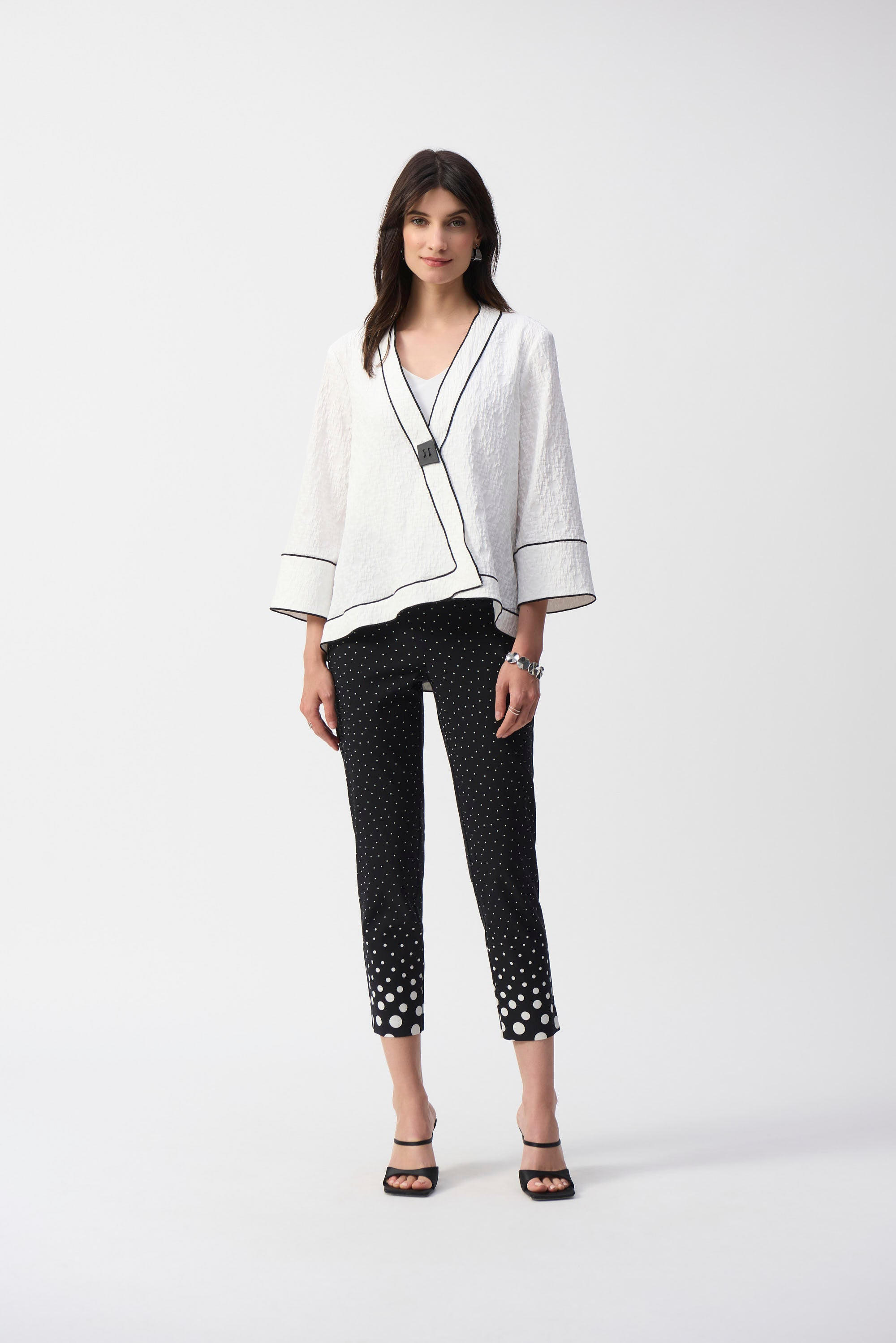 Joseph Ribkoff Cropped Polka Dot Trousers