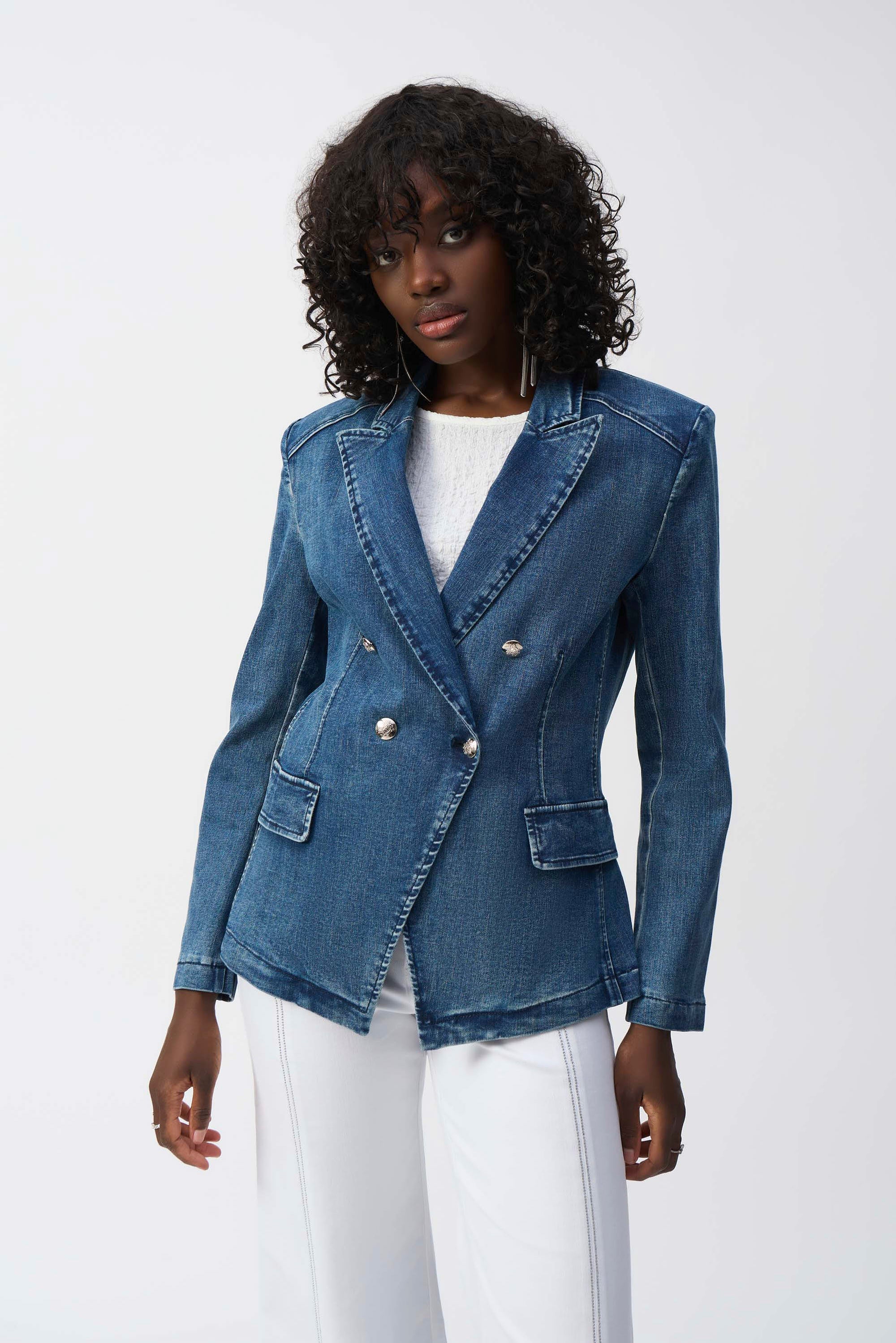 Double Breasted Denim Jacket Style