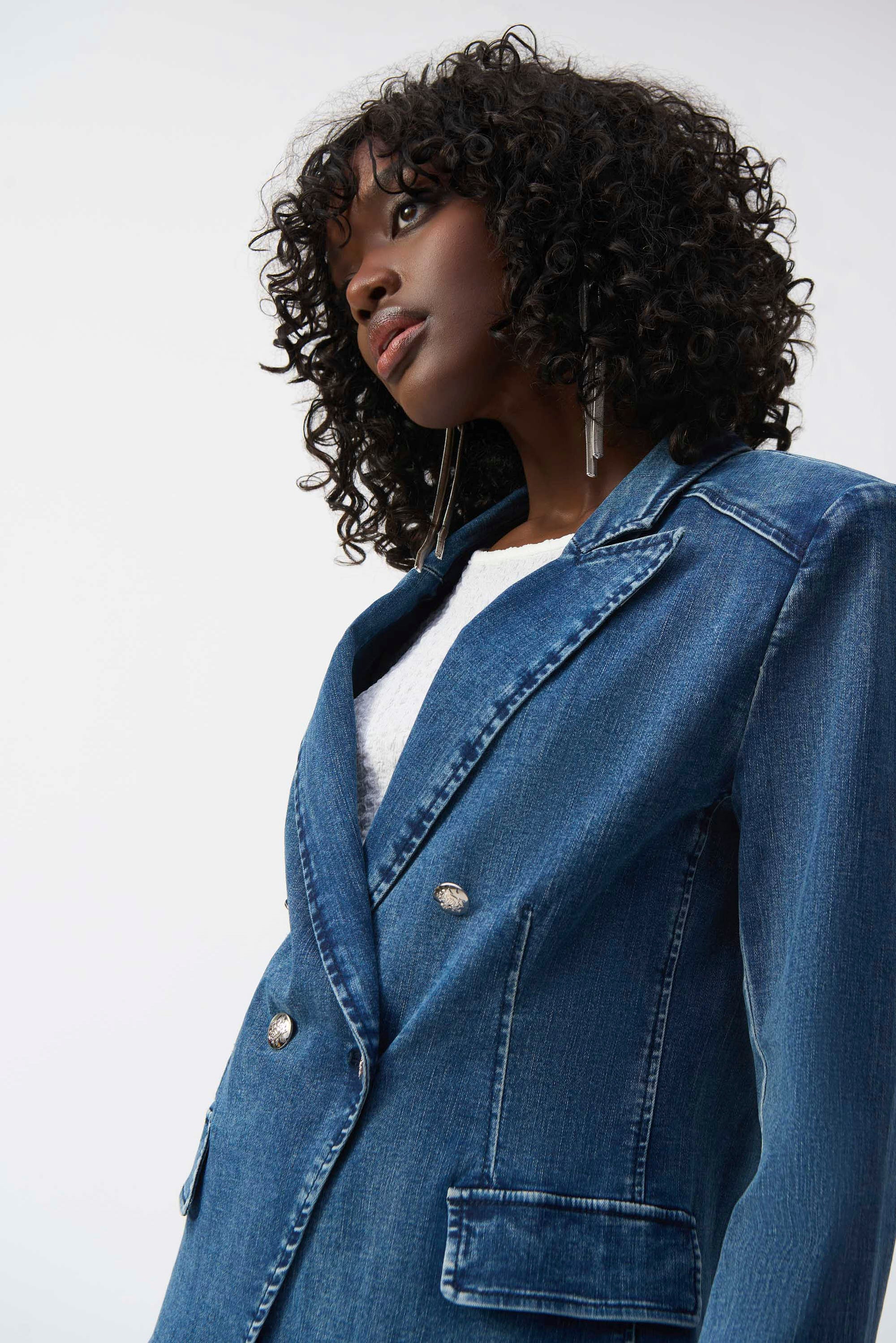 Double Breasted Denim Jacket Style