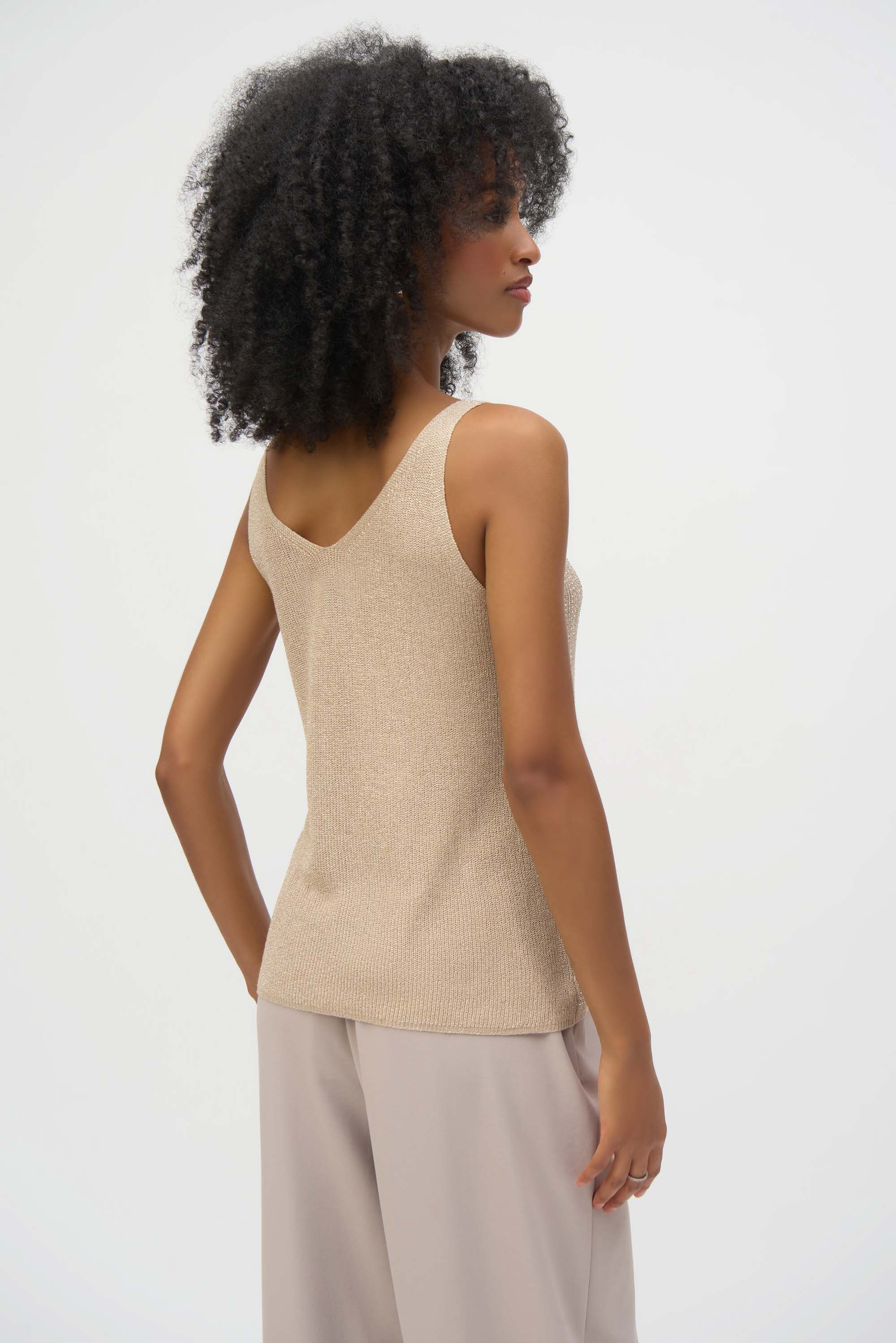 Joseph Ribkoff Sparkly V-neck Pullover Style