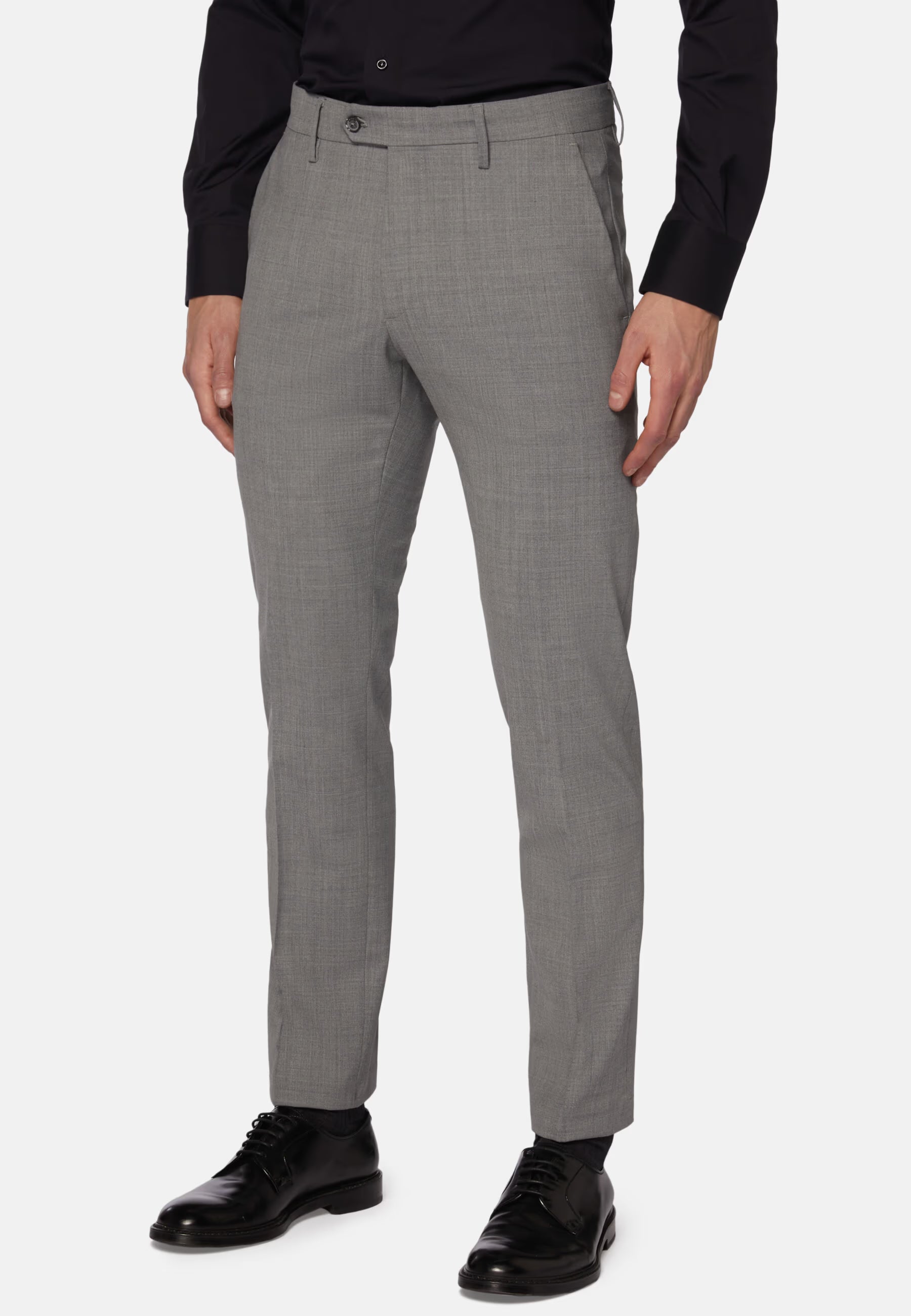 Boggi Washable Wool Stretch Trousers