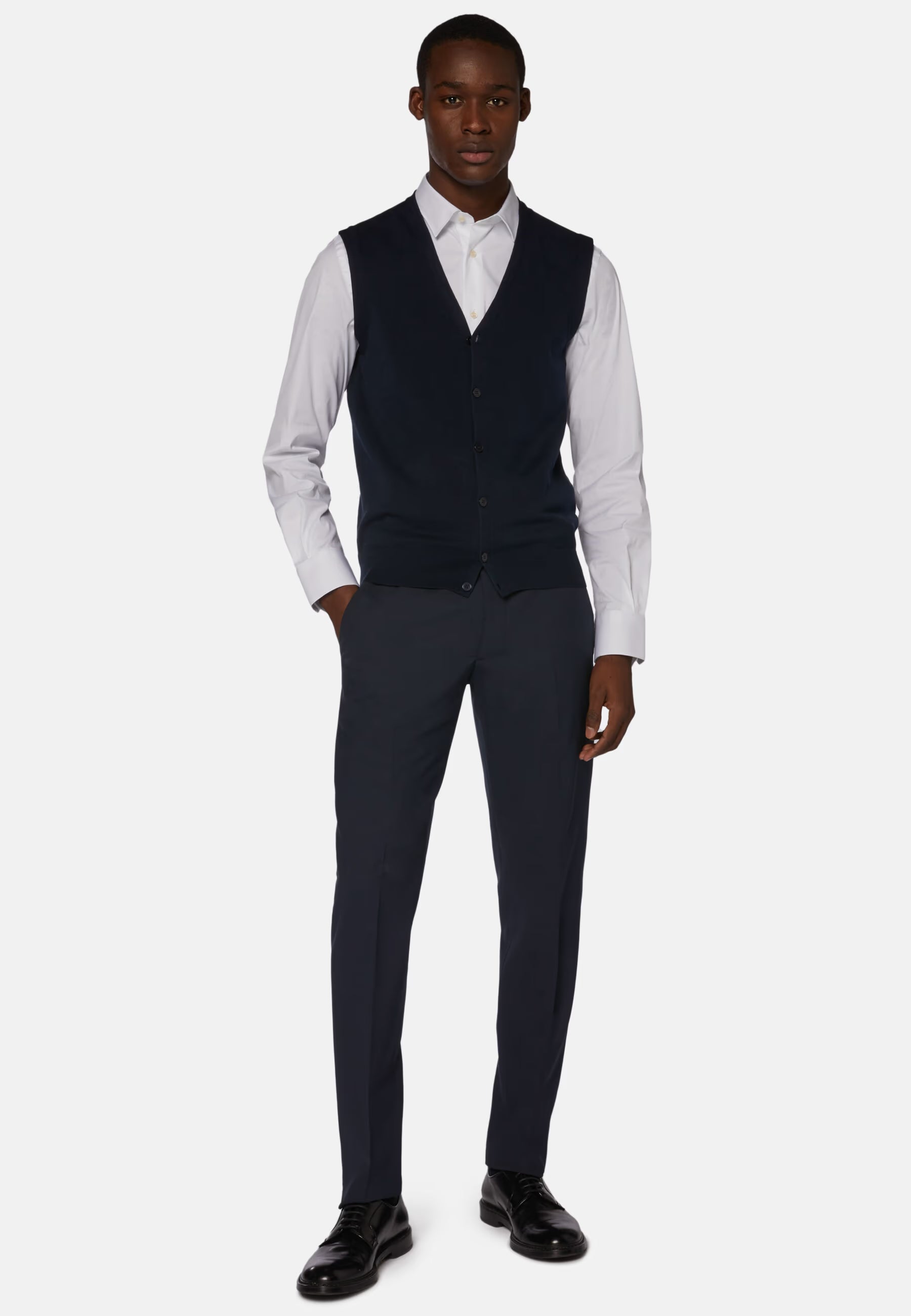 Boggi Washable Wool Stretch Trousers