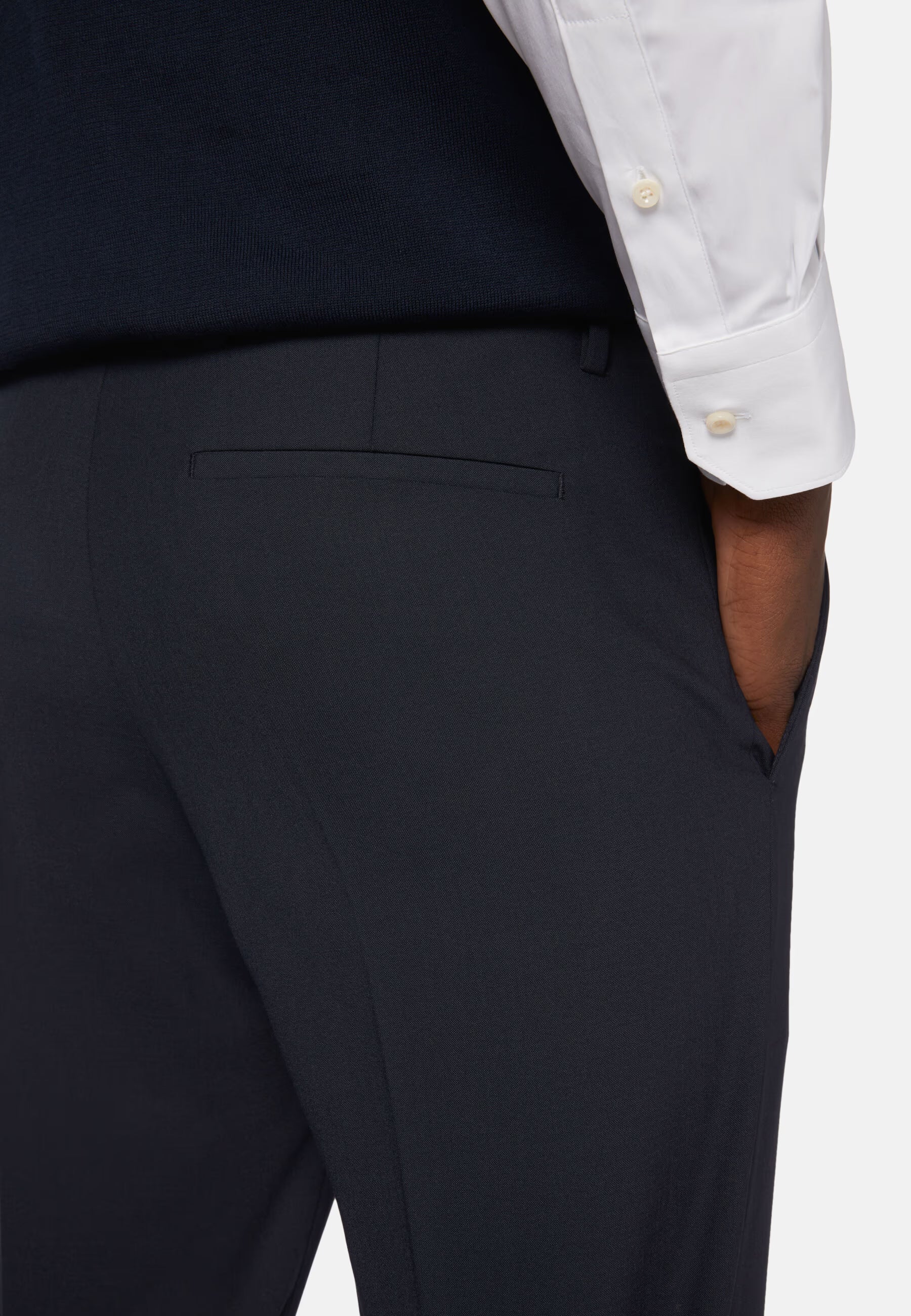Boggi Washable Wool Stretch Trousers