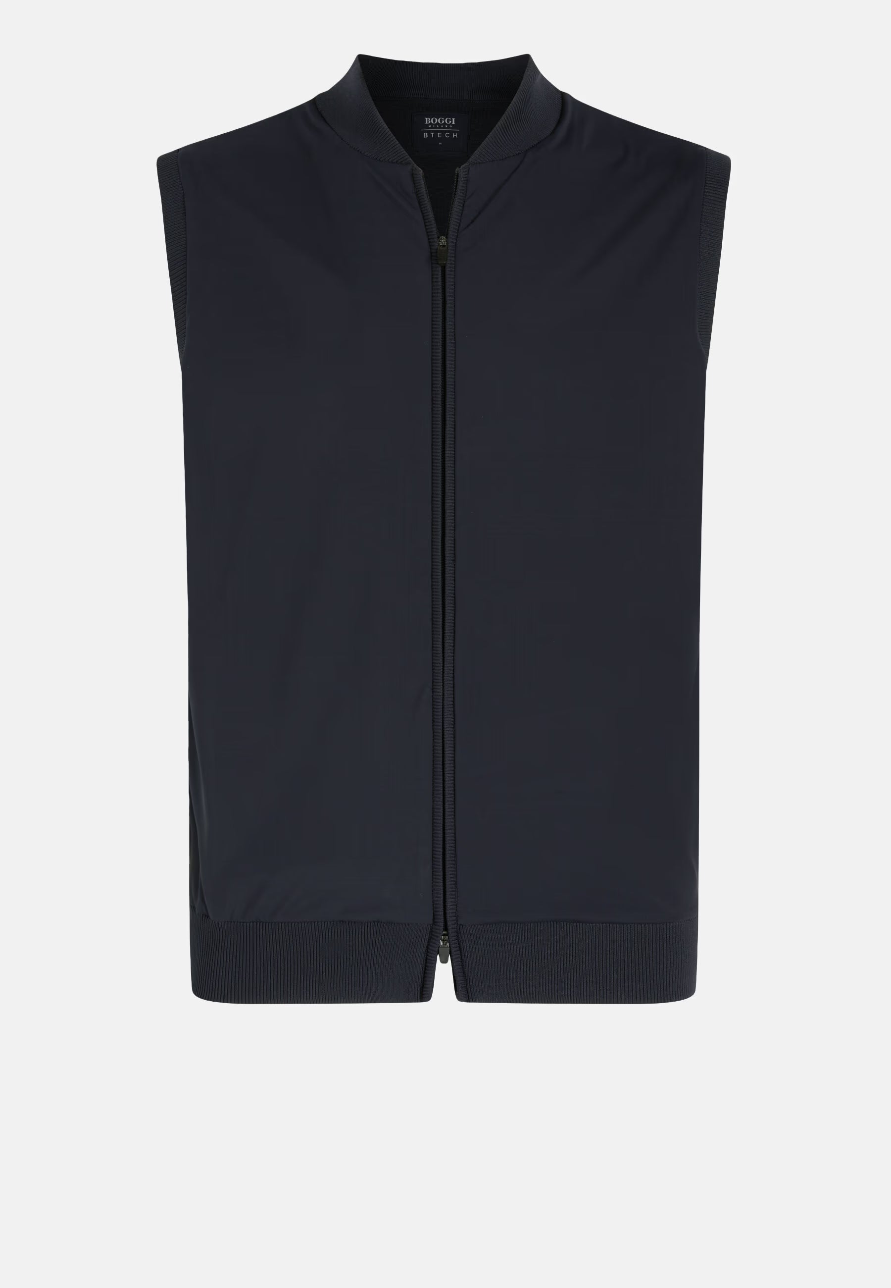 Navy Recycled and Technical Jersey Waistcoat