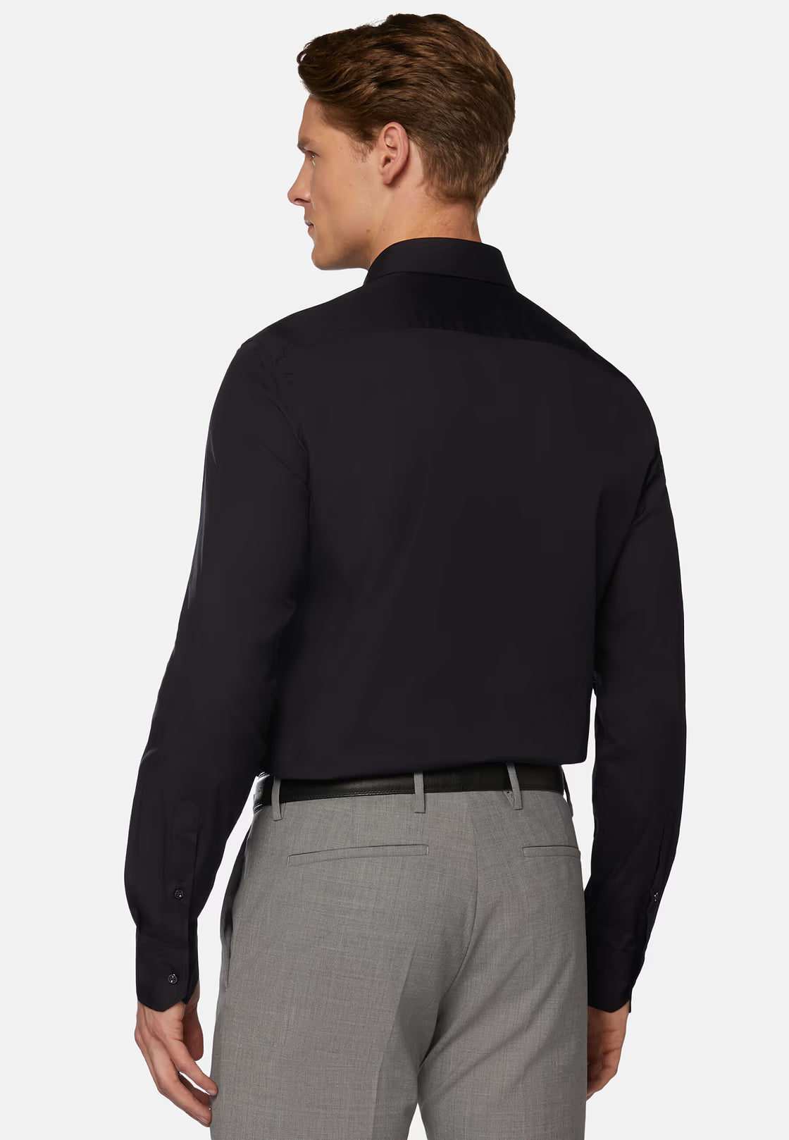 Boggi Slim Fit Navy Shirt in Stretch Cotton