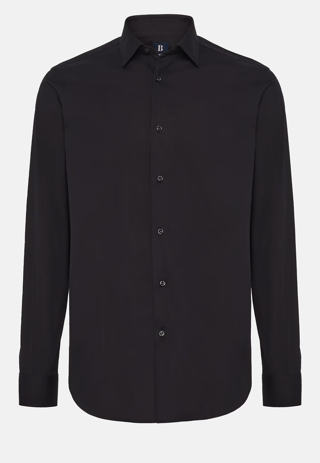 Boggi Slim Fit Navy Shirt in Stretch Cotton