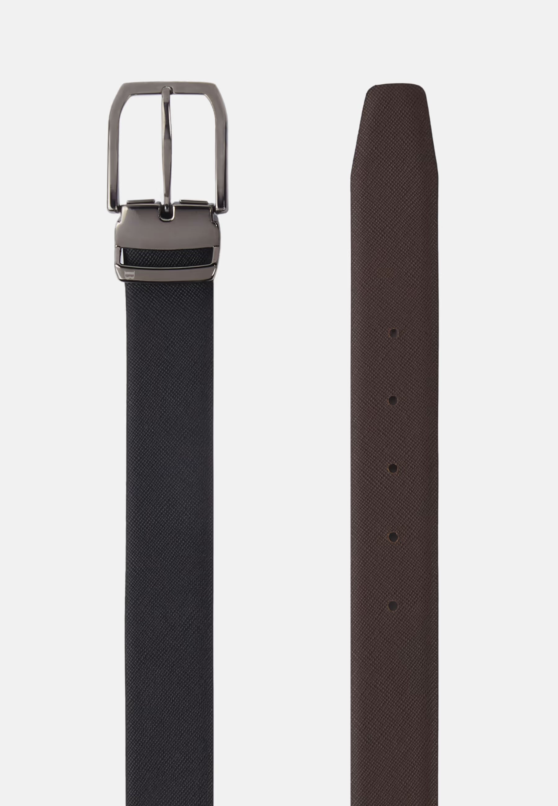 Boggi Reversible Belt in Printed Leather
