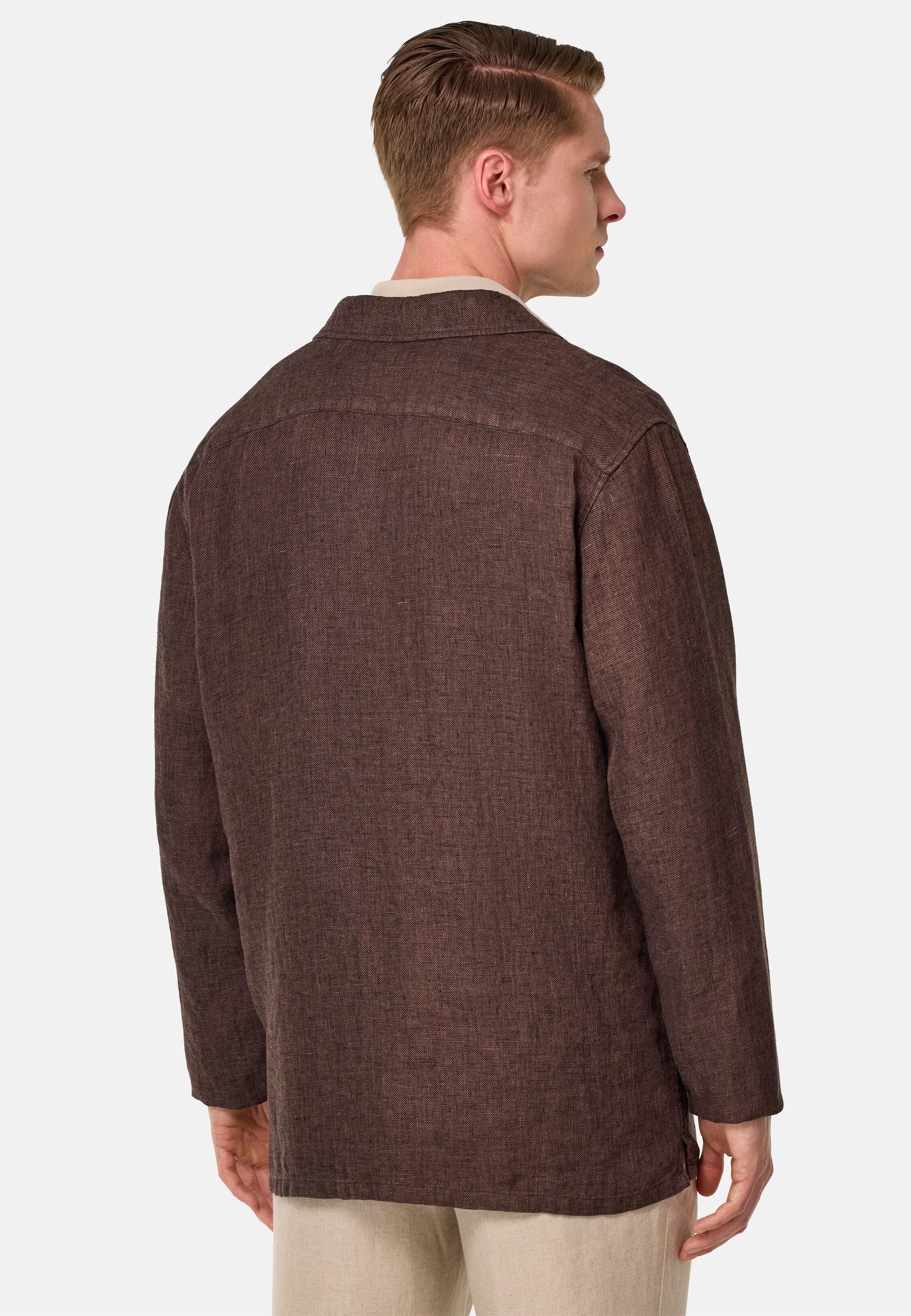 Boggi Bond Linen Shirt Jacket
