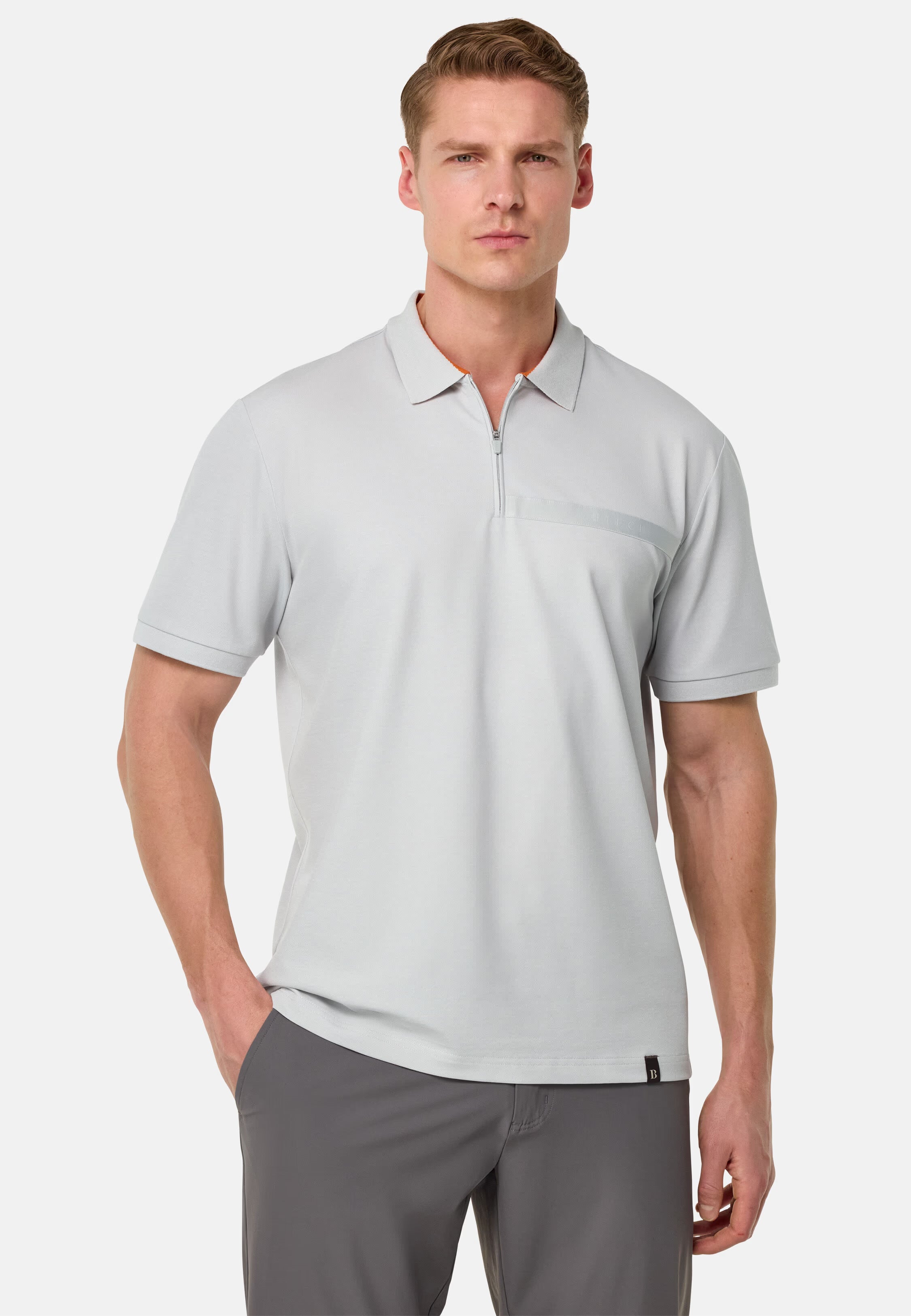 Boggi Cool Jade-Fresh Piqué Polo Shirt - Ice