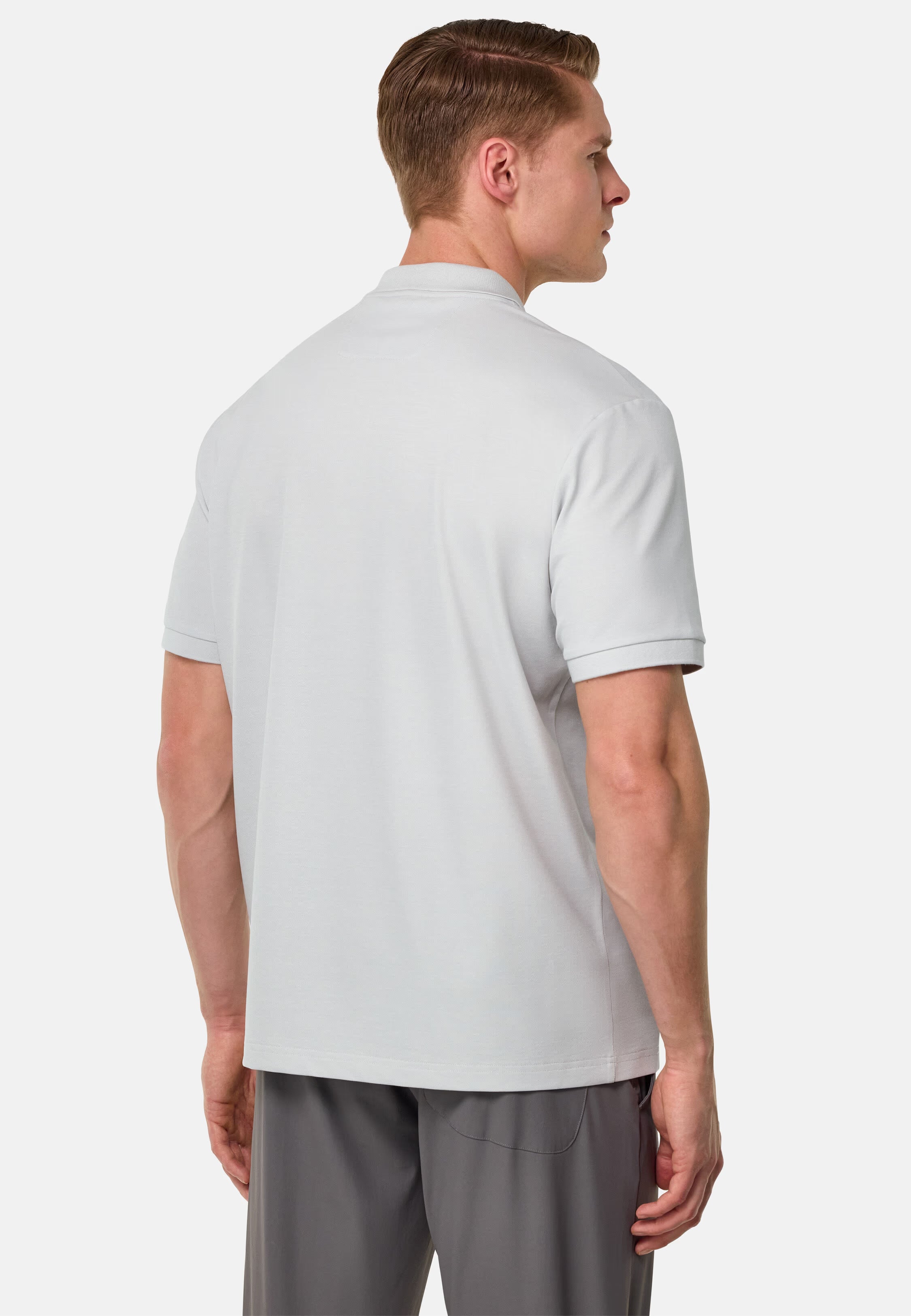 Boggi Cool Jade-Fresh Piqué Polo Shirt - Ice