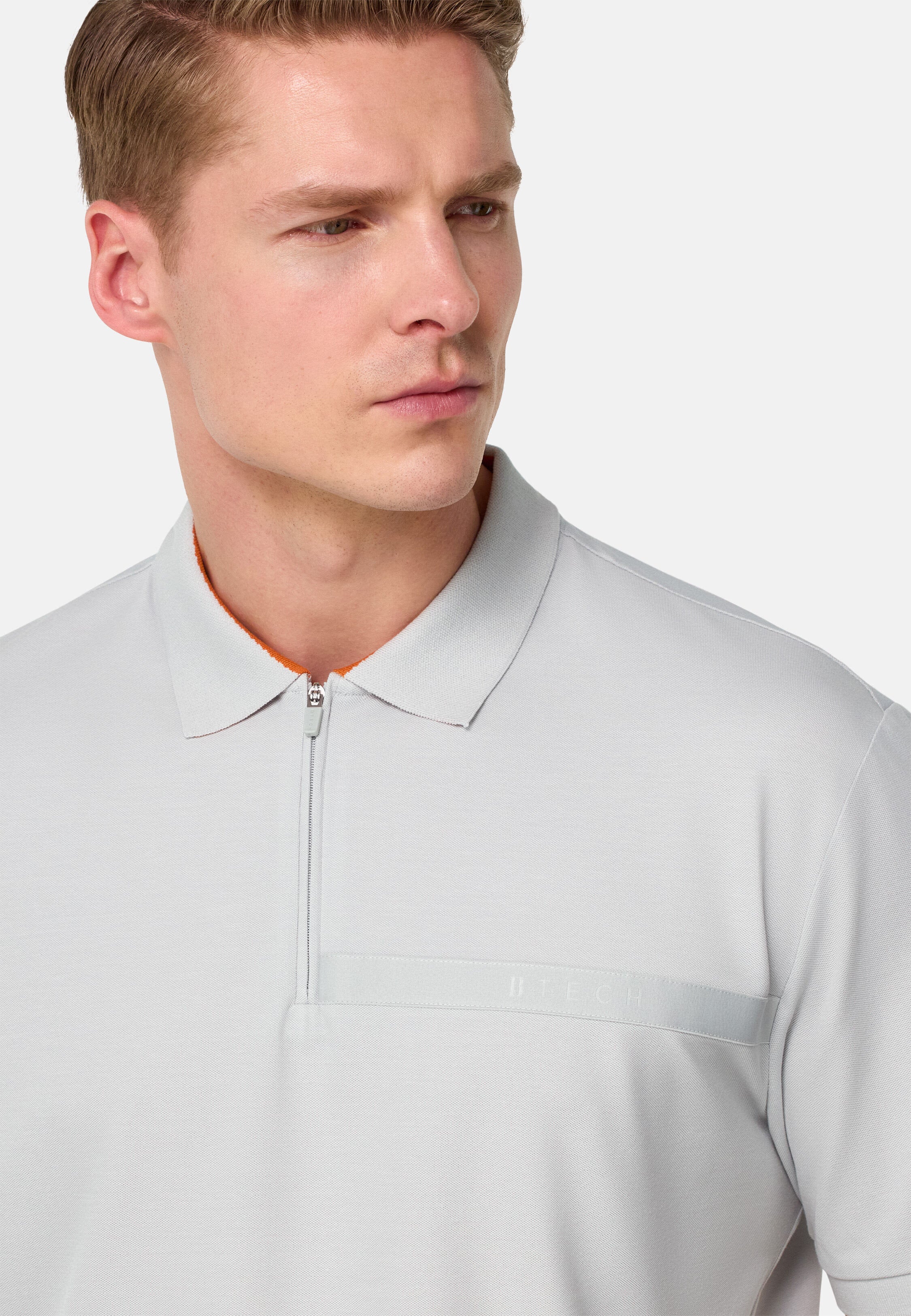 Boggi Cool Jade-Fresh Piqué Polo Shirt - Ice