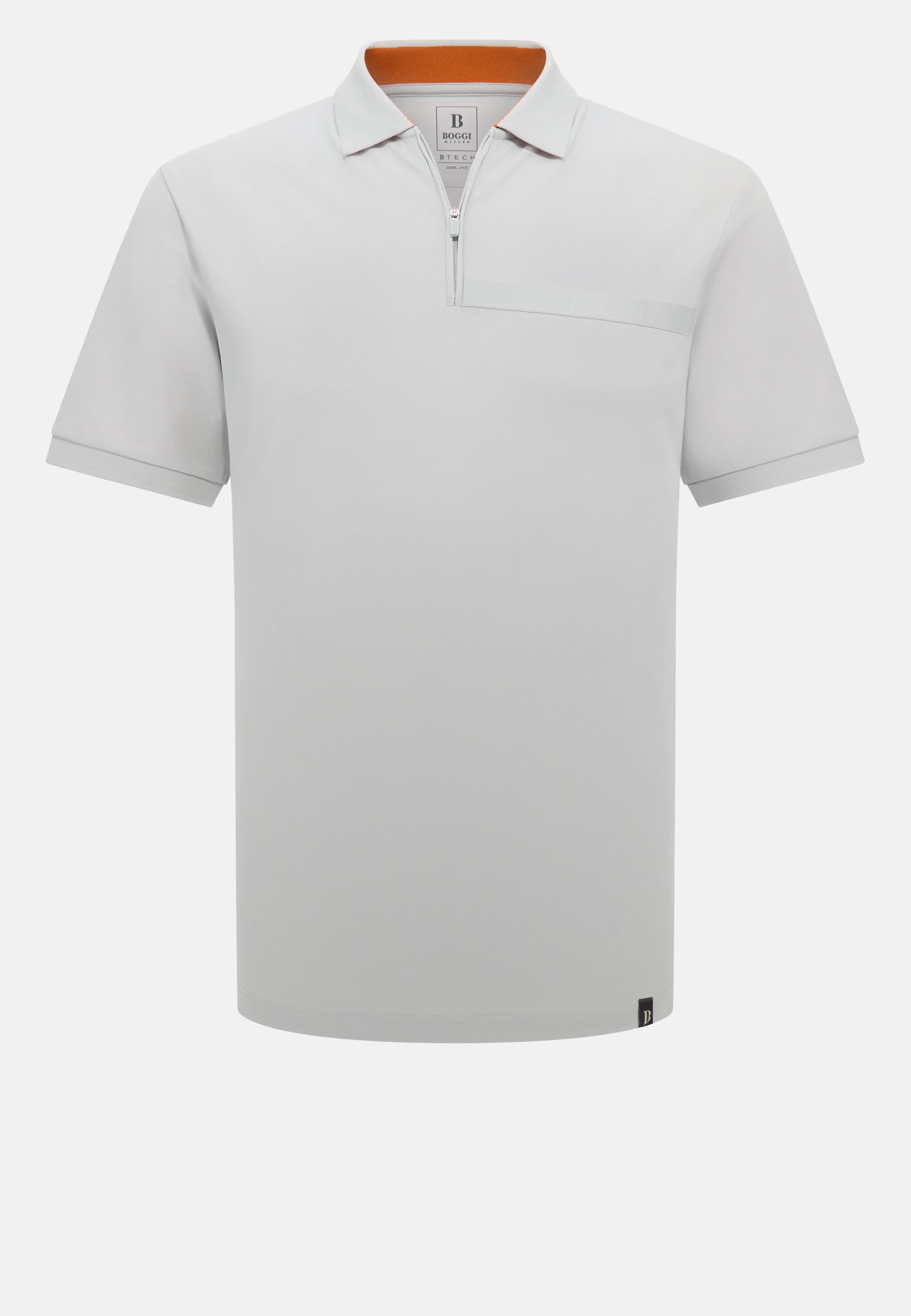 Boggi Cool Jade-Fresh Piqué Polo Shirt - Ice
