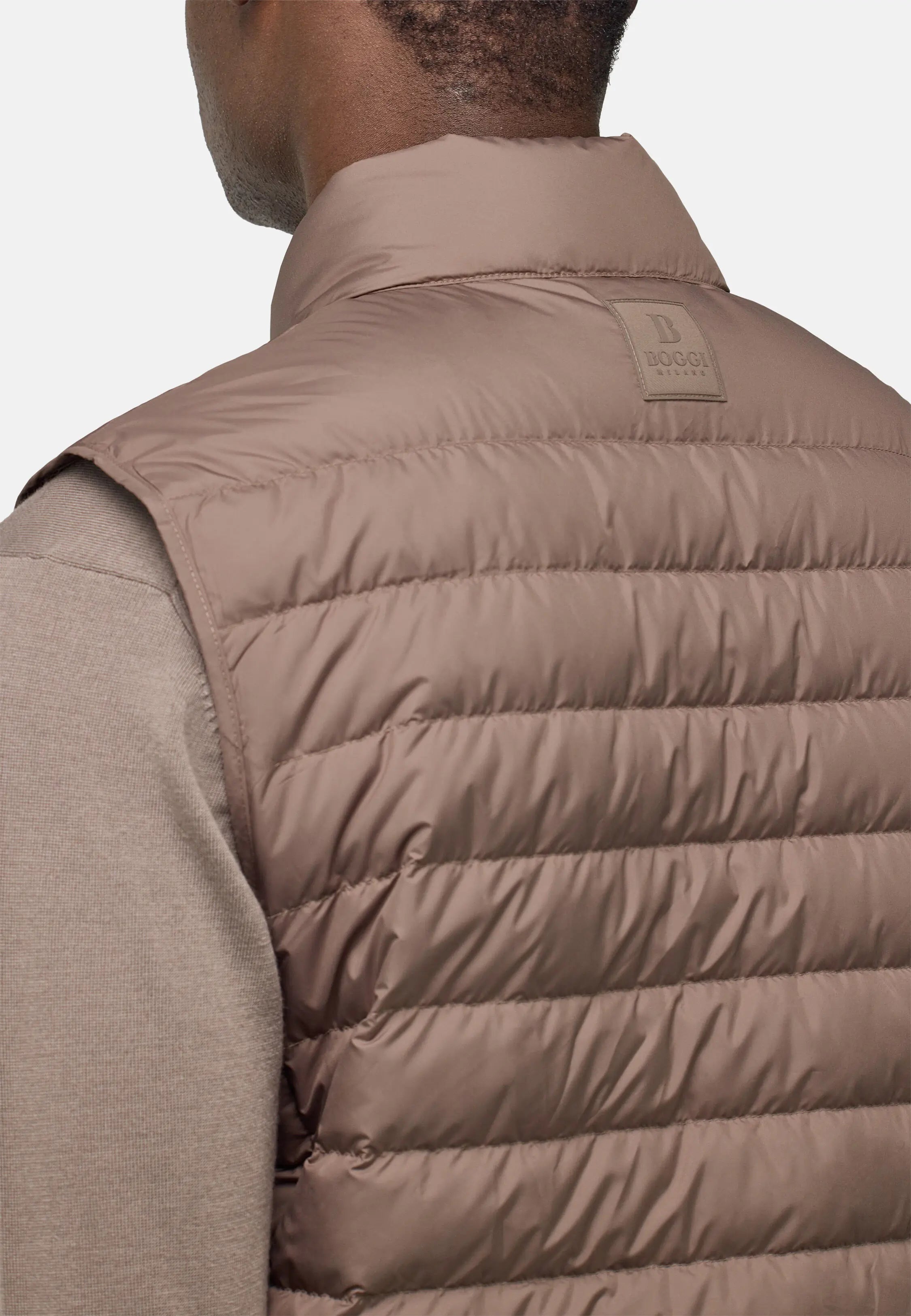 Boggi Gilet In Technical Fabric With Goose Down