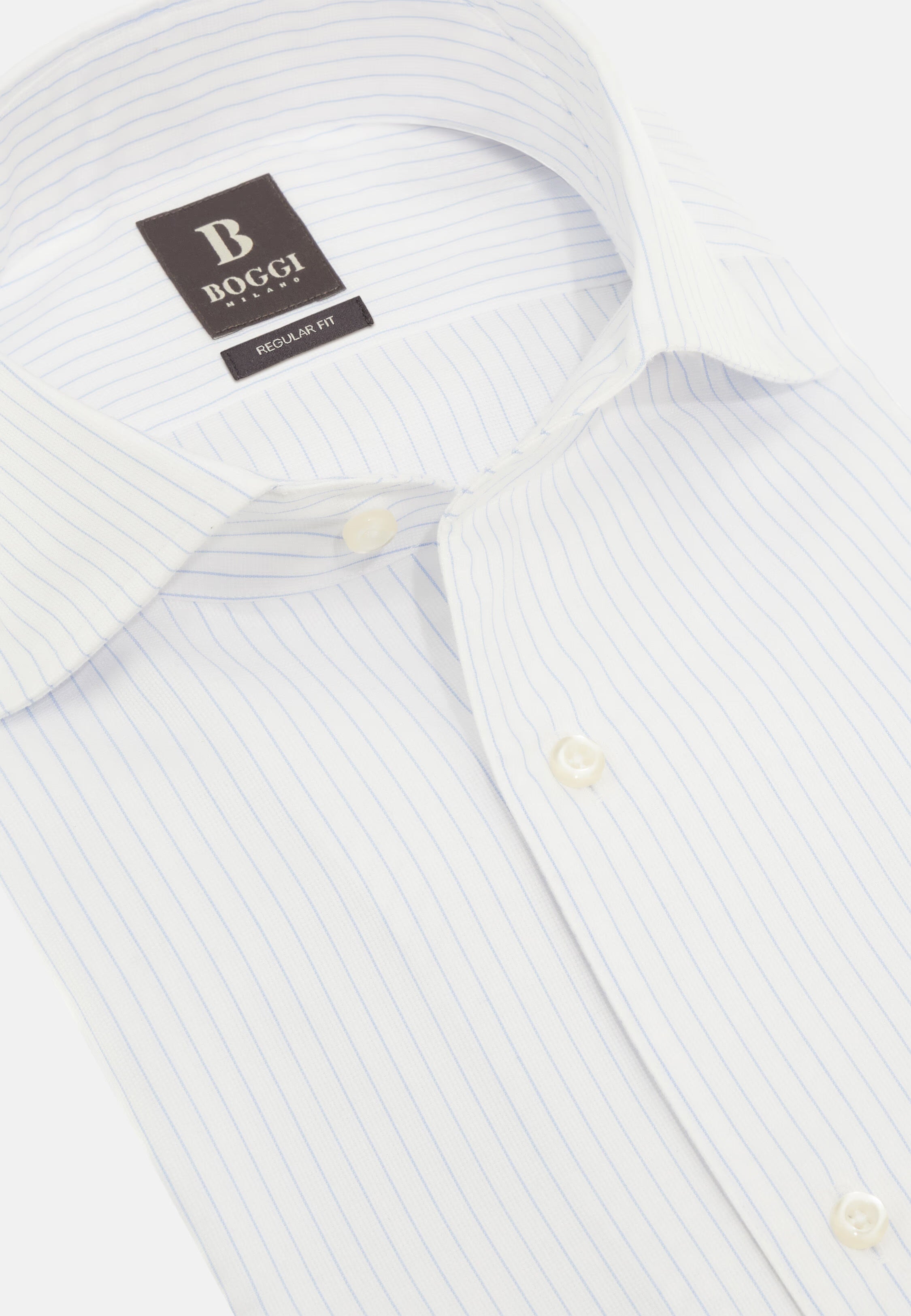 Boggi Regular Fit Striped Cotton Shirt