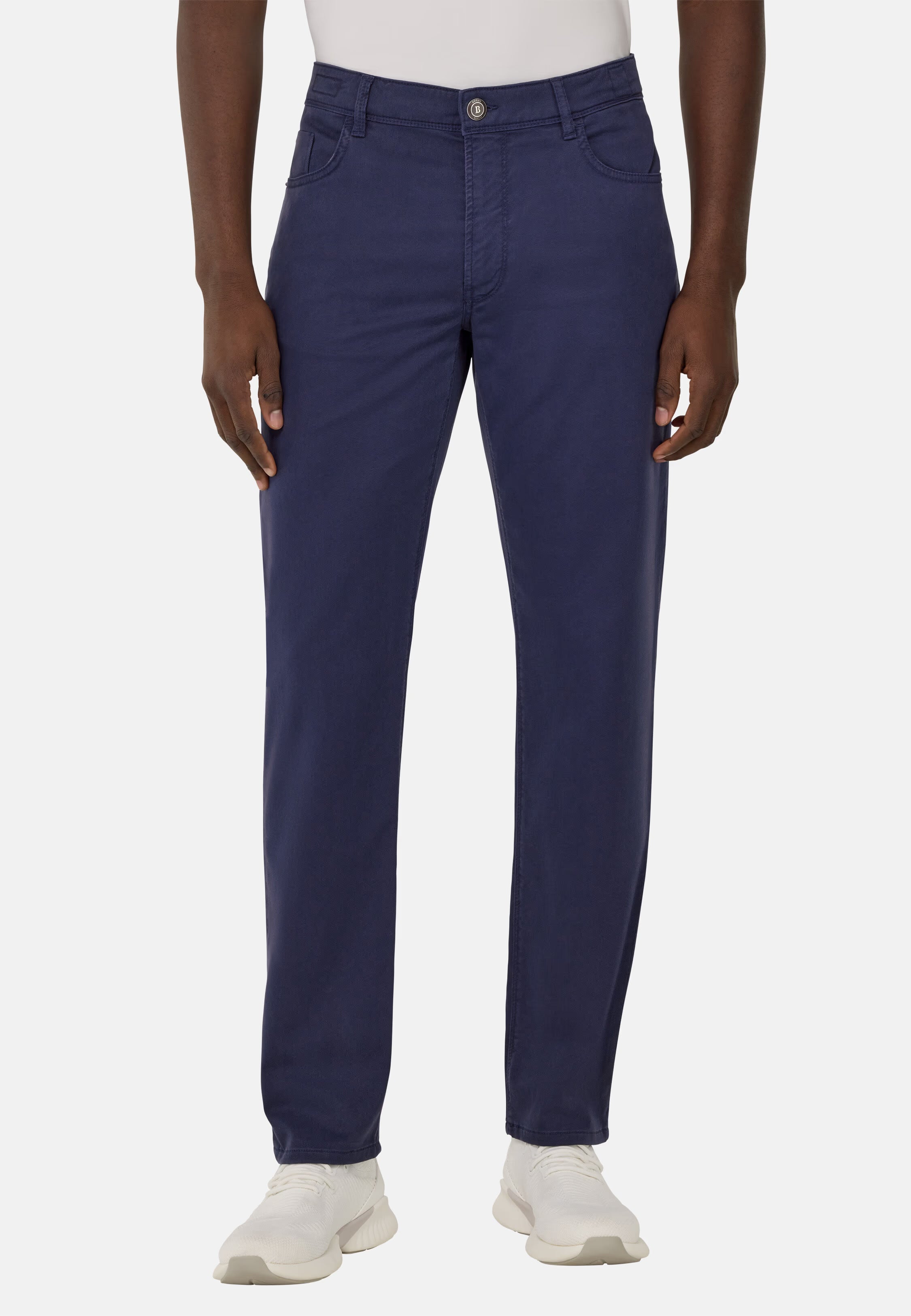 Boggi Stretch Cotton/Tencel Jeans - Navy Blue