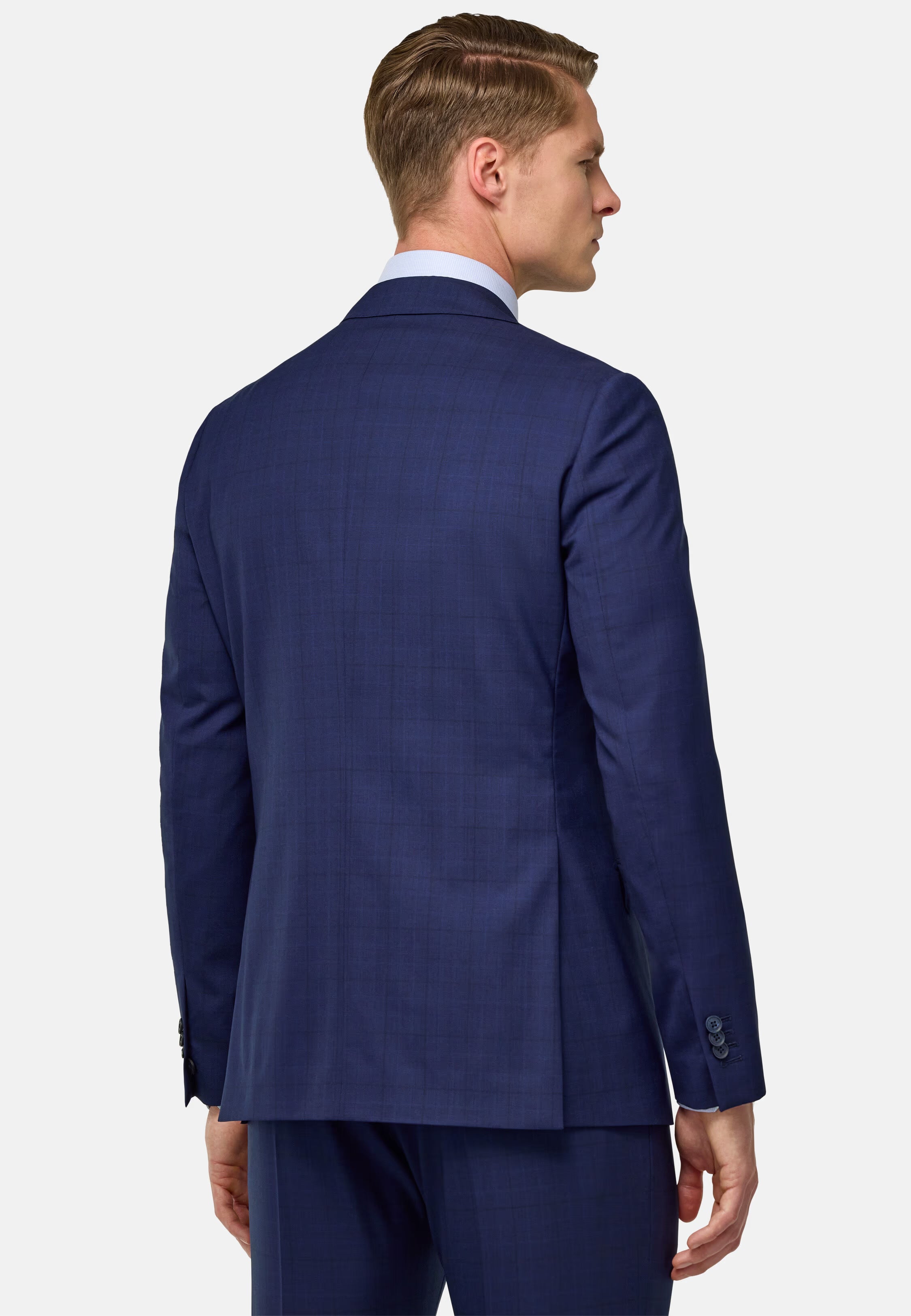 Boggi Prince of Wales Check Stretch Wool Suit