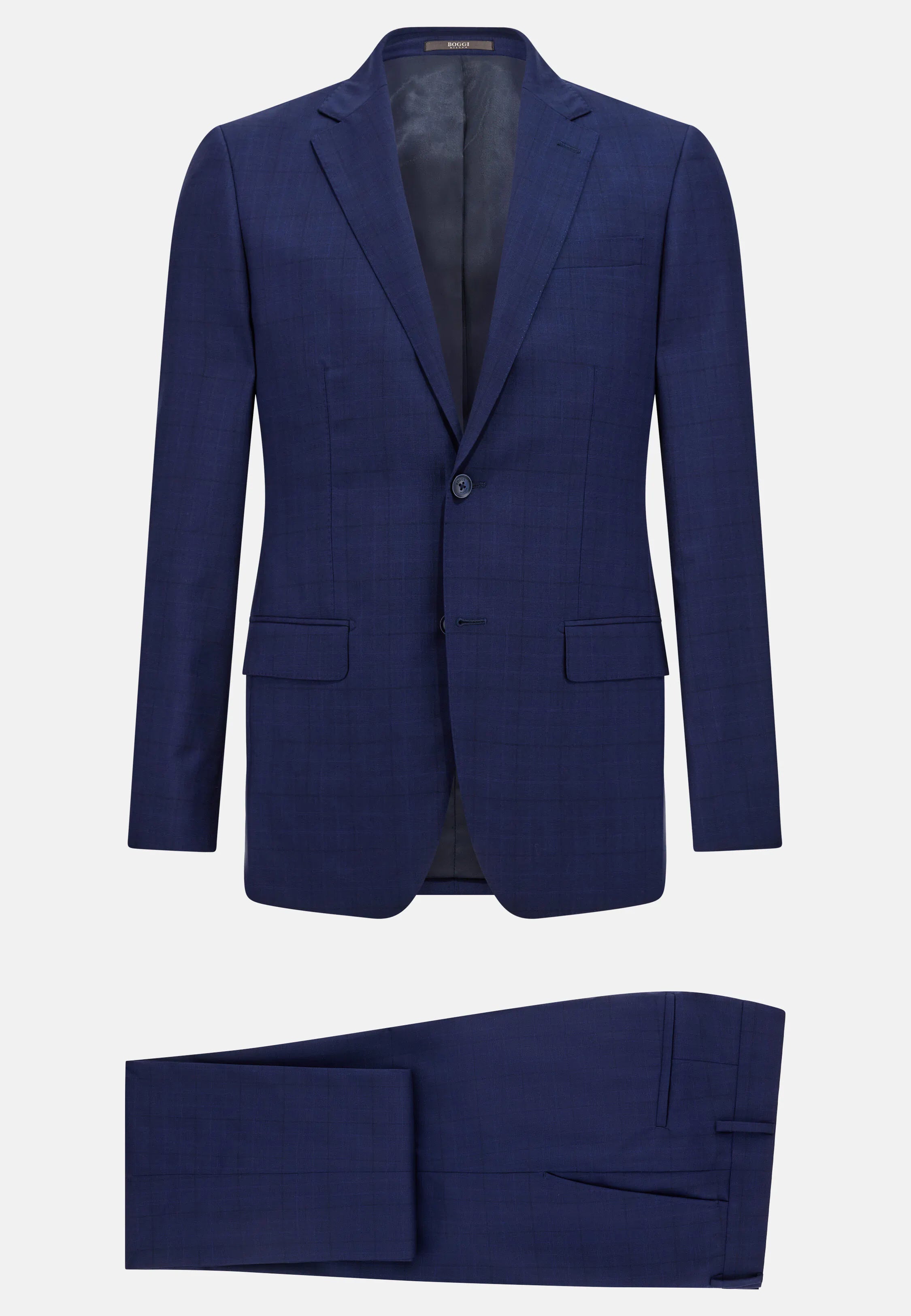 Boggi Prince of Wales Check Stretch Wool Suit