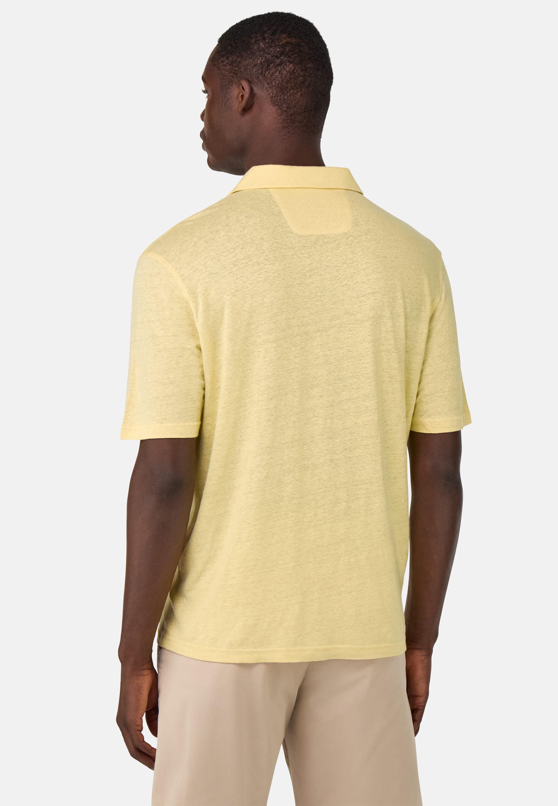 Boggi Stretch Linen Jersey Polo Shirt
