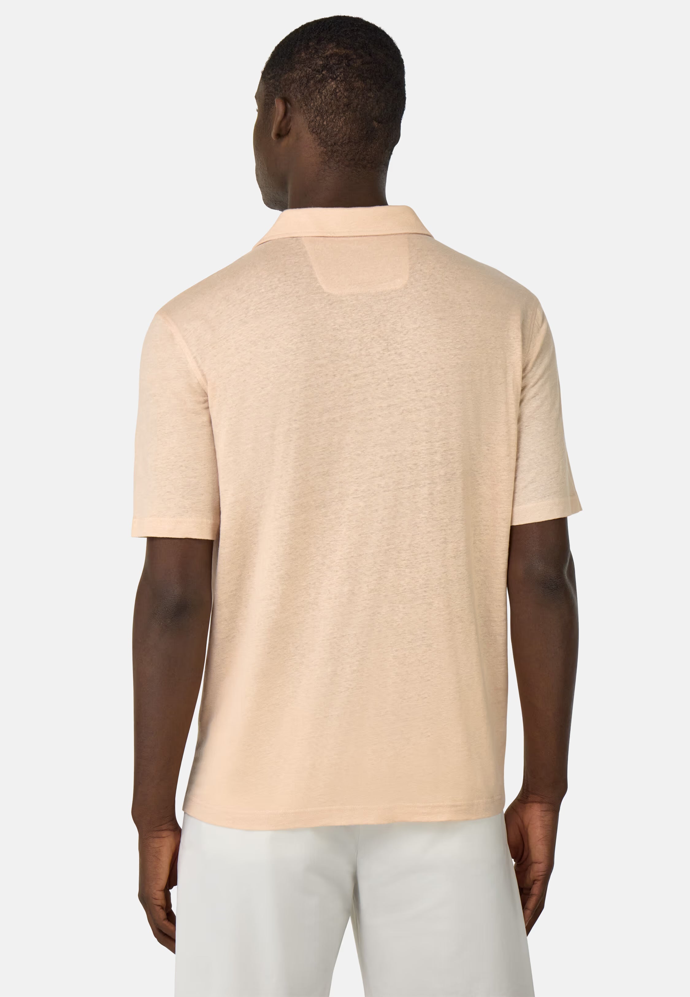 Boggi Stretch Linen Jersey Polo Shirt