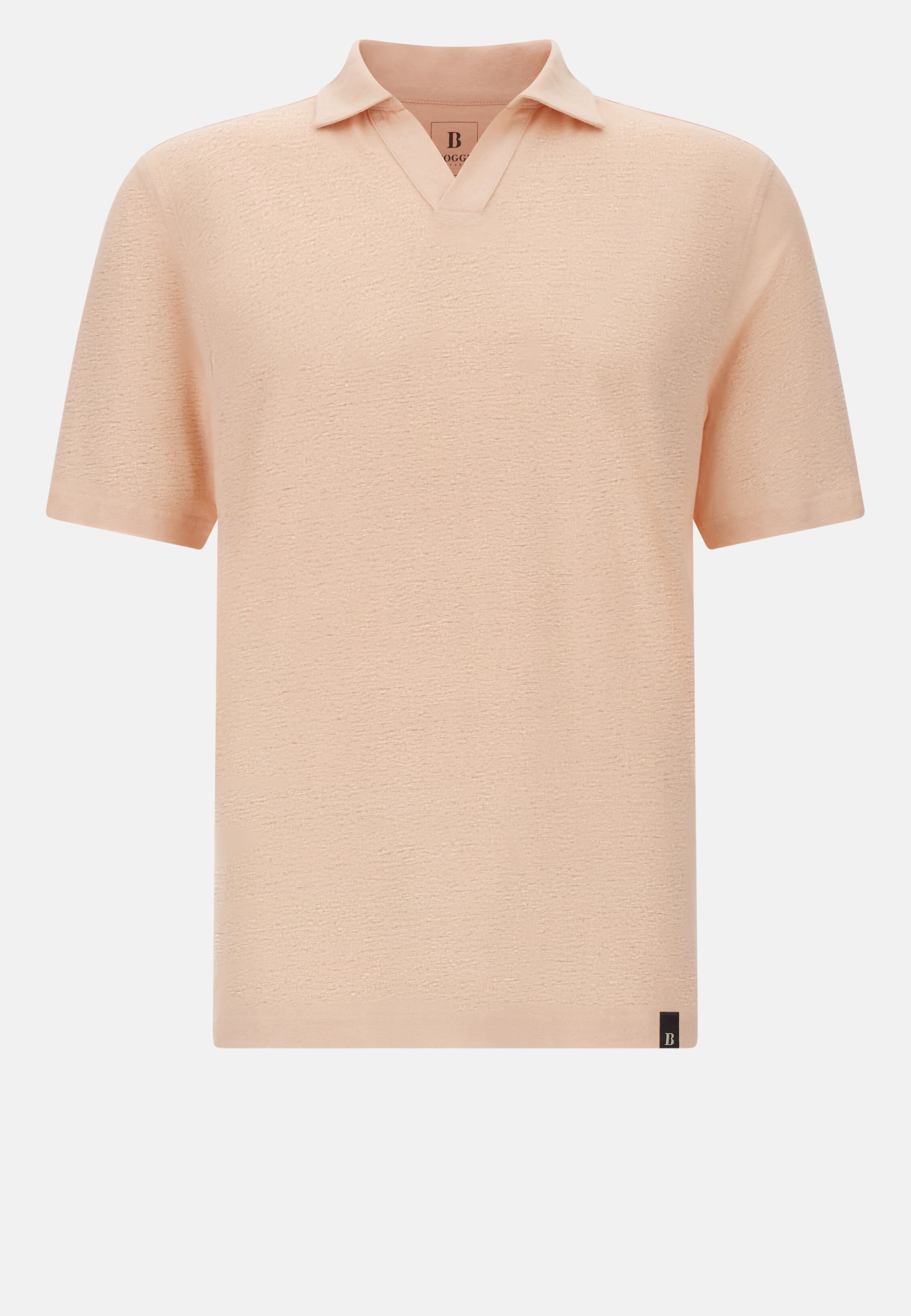 Boggi Stretch Linen Jersey Polo Shirt