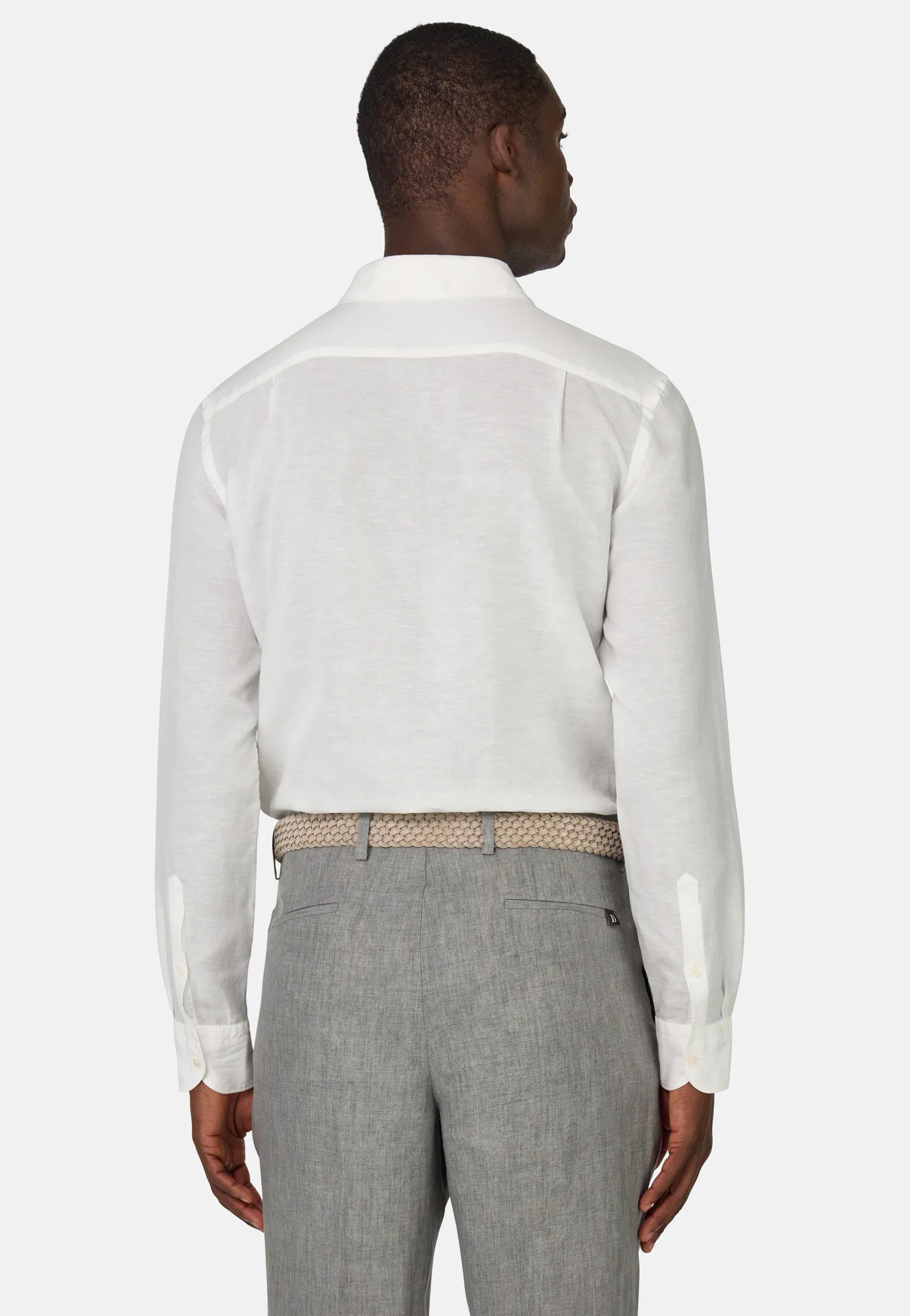 Boggi Regular Fit Tencel Linen Shirt