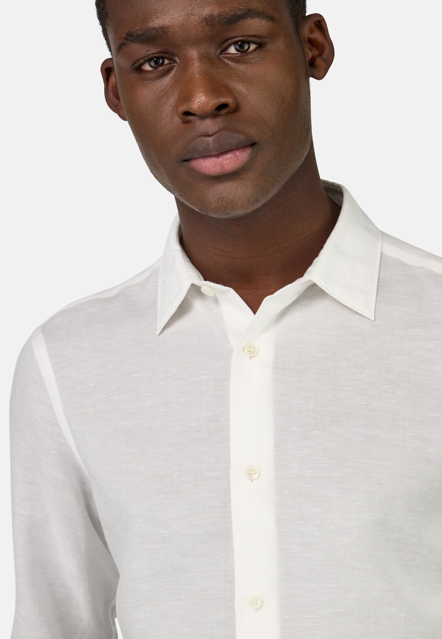 Boggi Regular Fit Tencel Linen Shirt