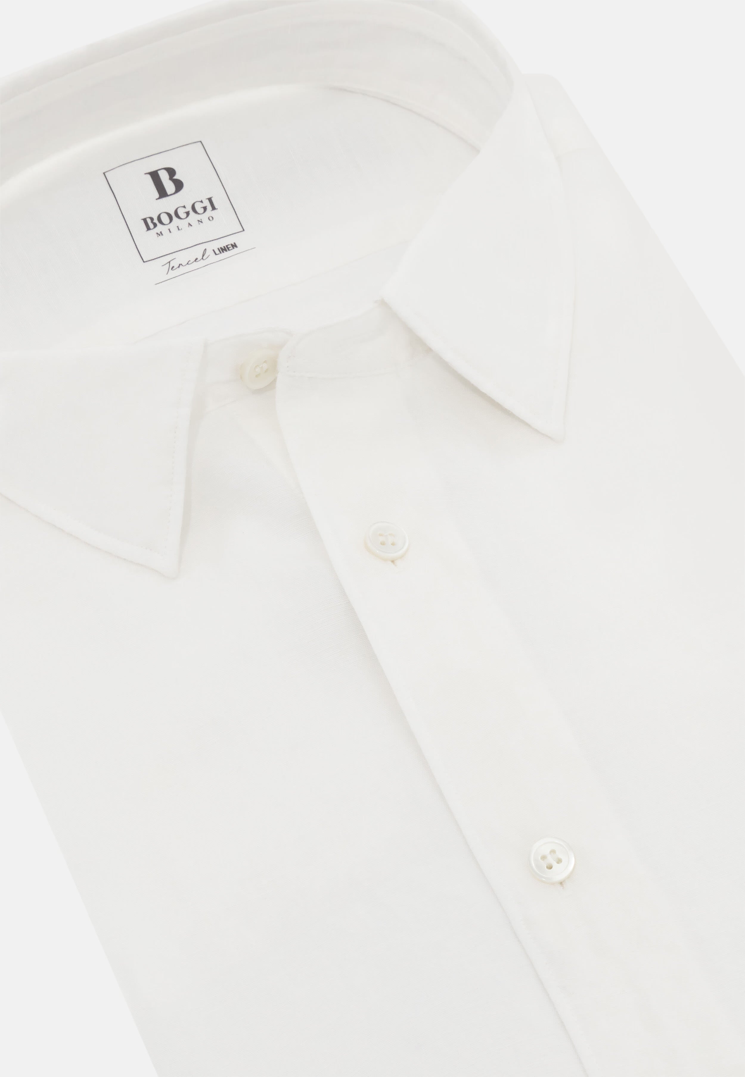 Boggi Regular Fit Tencel Linen Shirt
