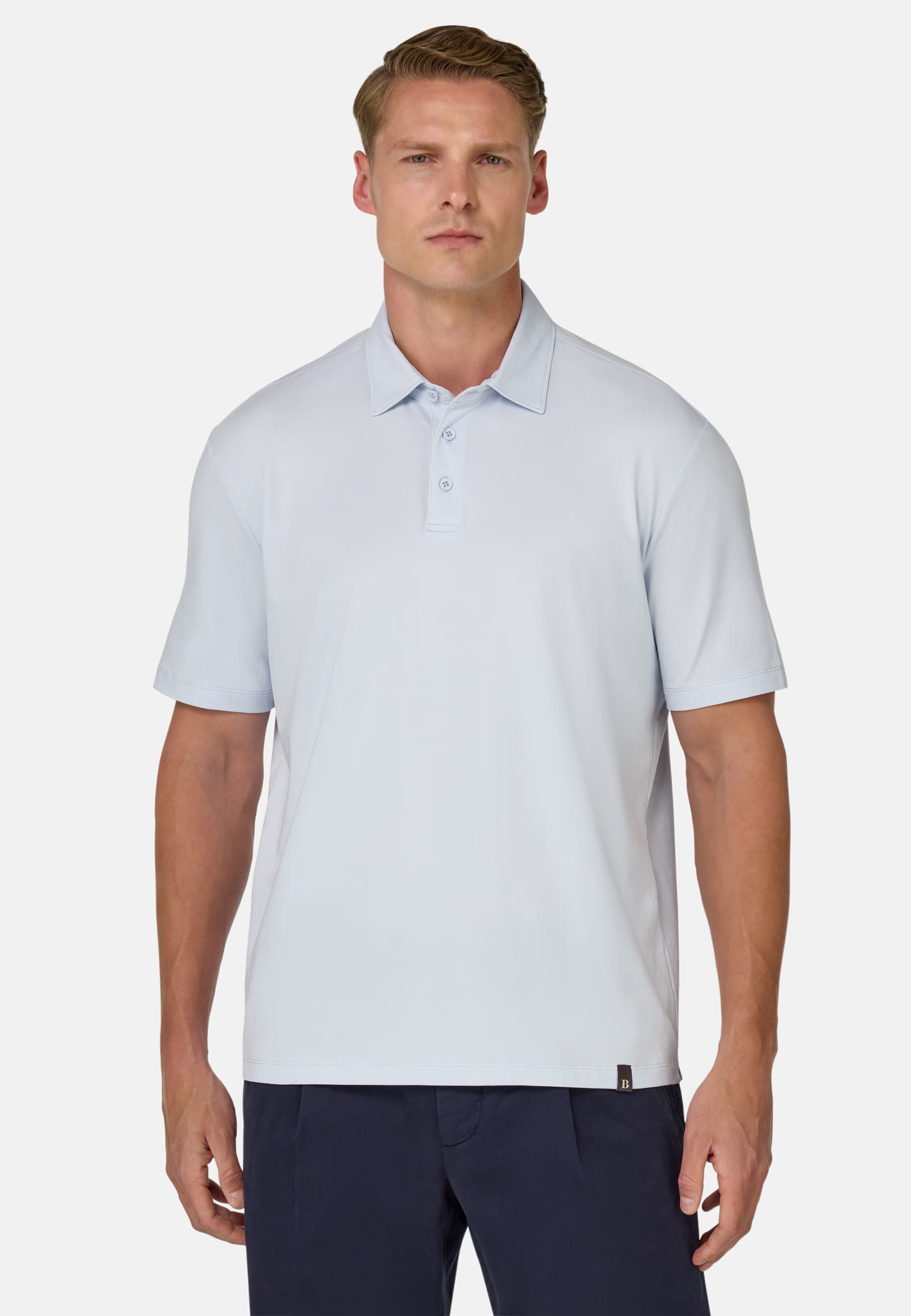 Boggi Polo Shirt In Stretch Supima Cotton