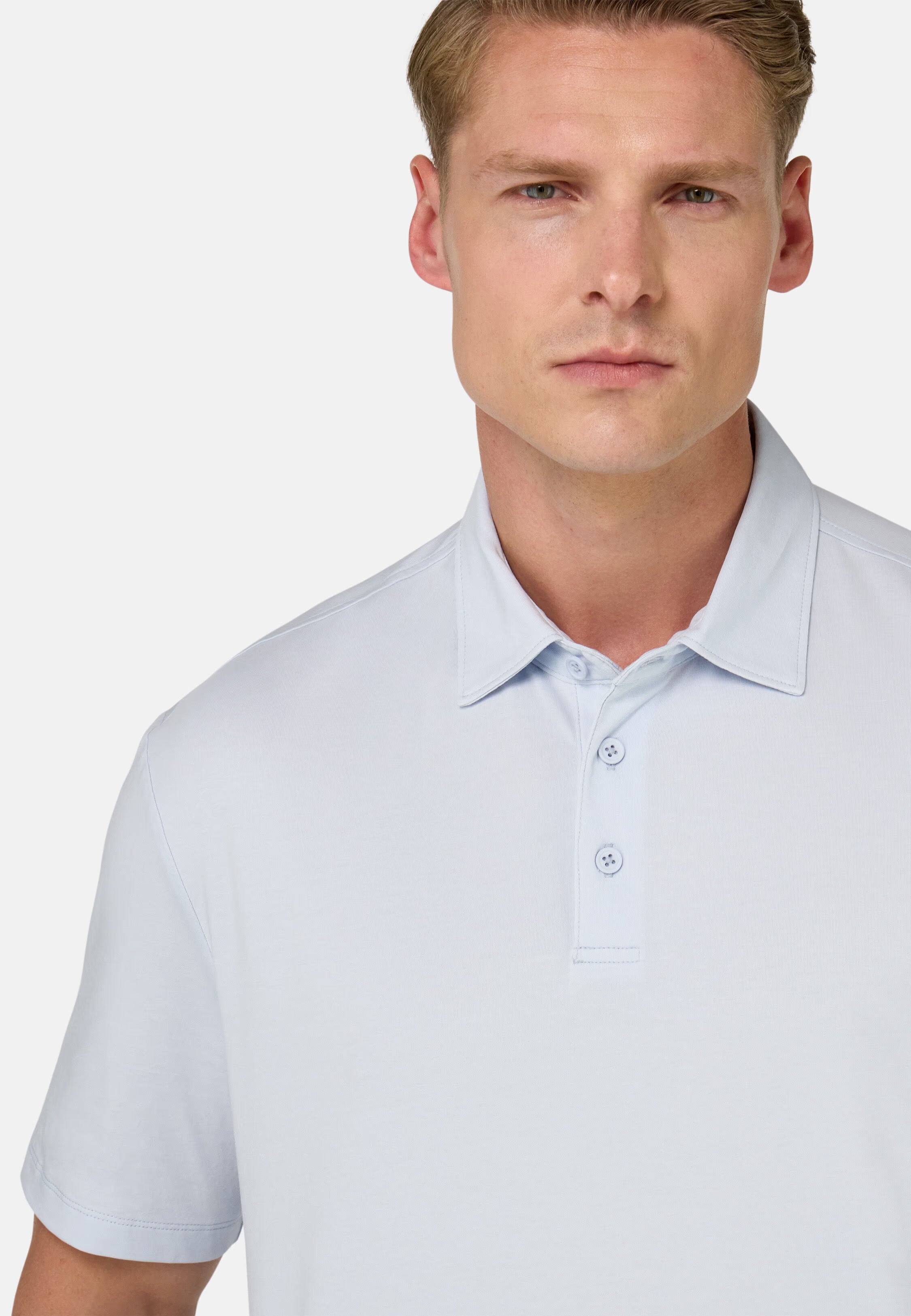 Boggi Polo Shirt In Stretch Supima Cotton