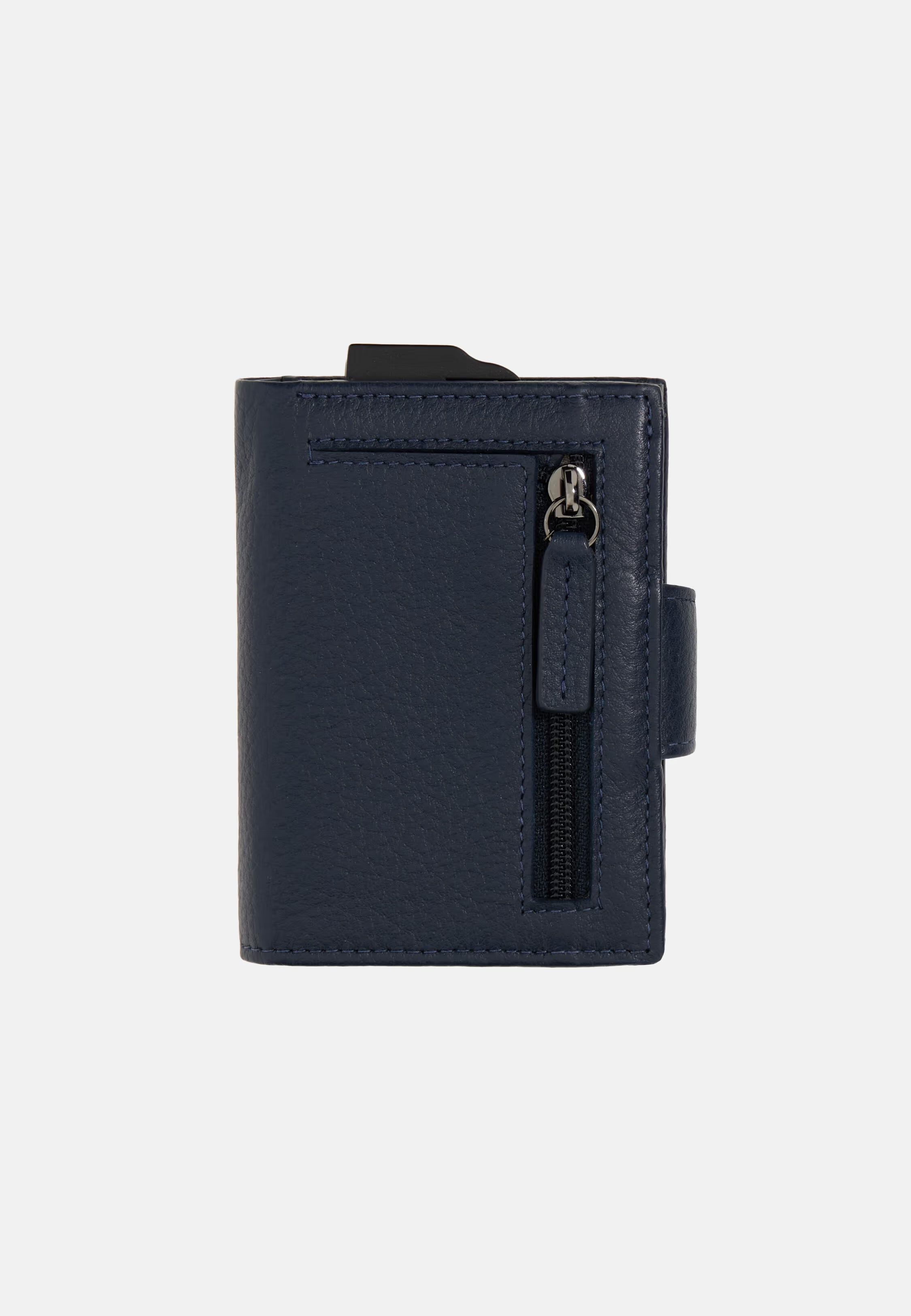 Boggi Leather Credit Card Holder - Navy