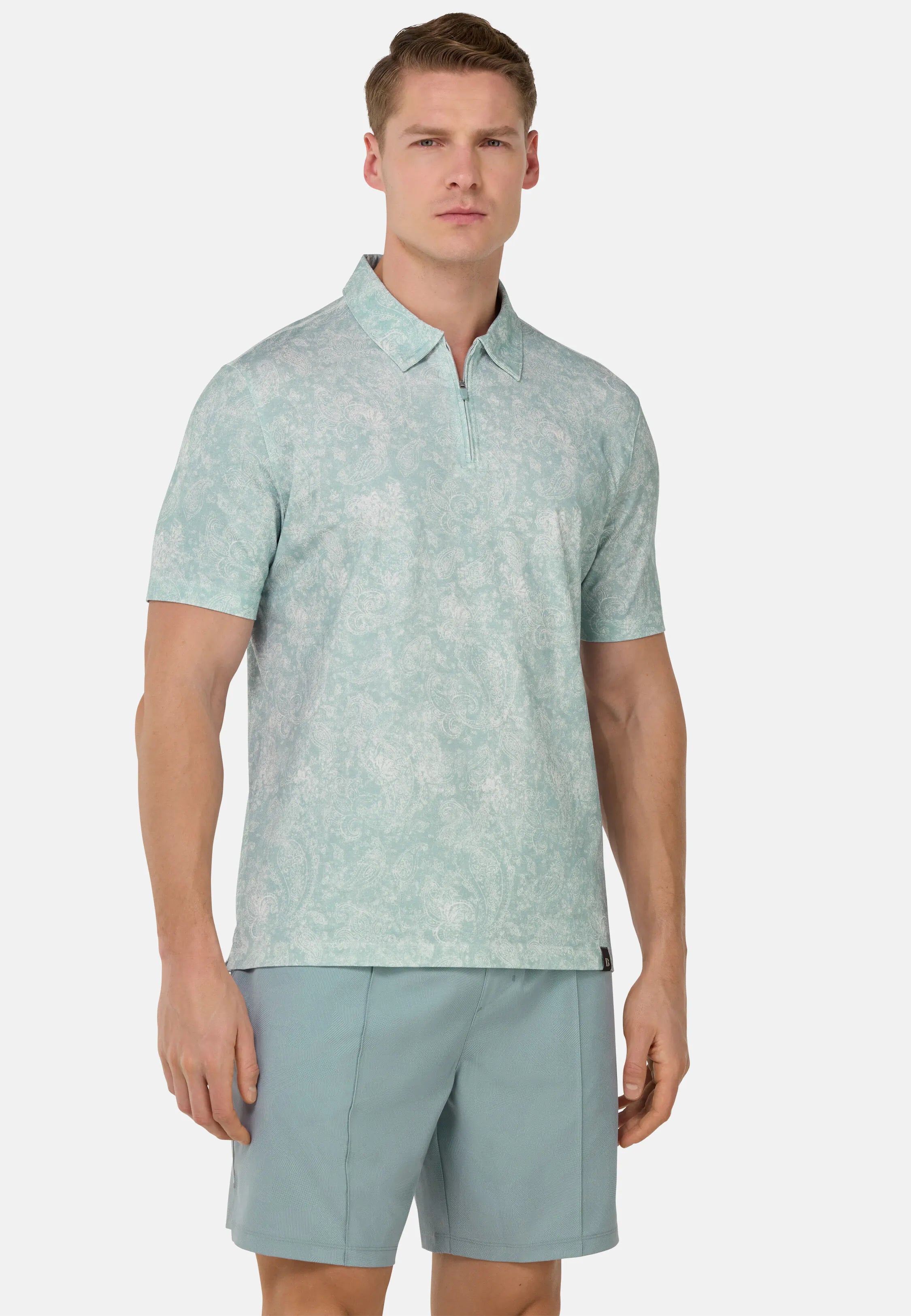 Boggi Cotton Blend Jersey Polo Shirt