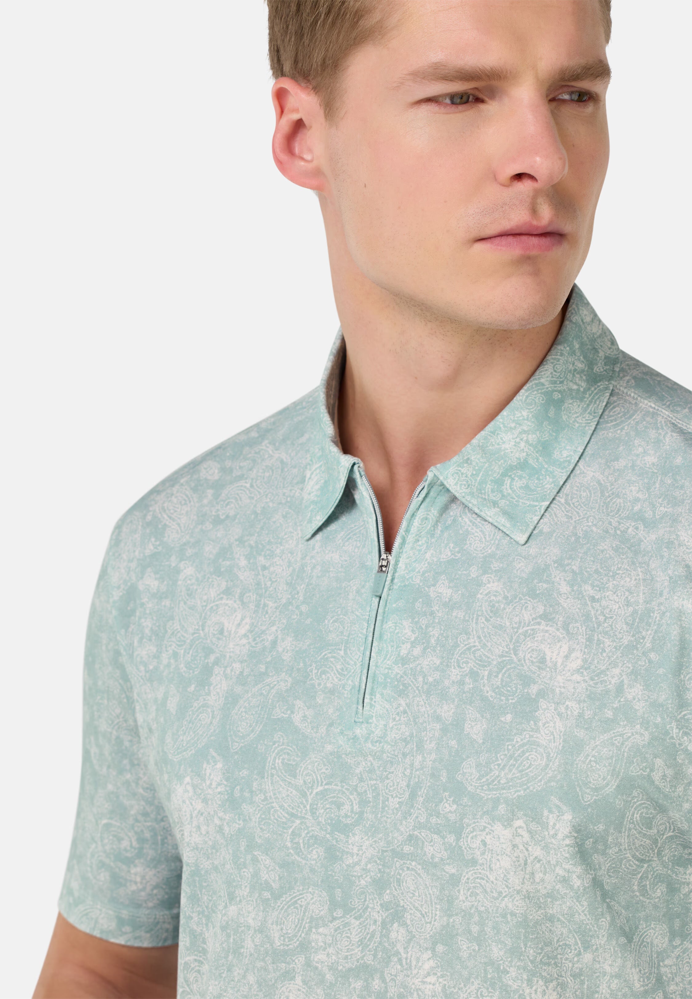 Boggi Cotton Blend Jersey Polo Shirt
