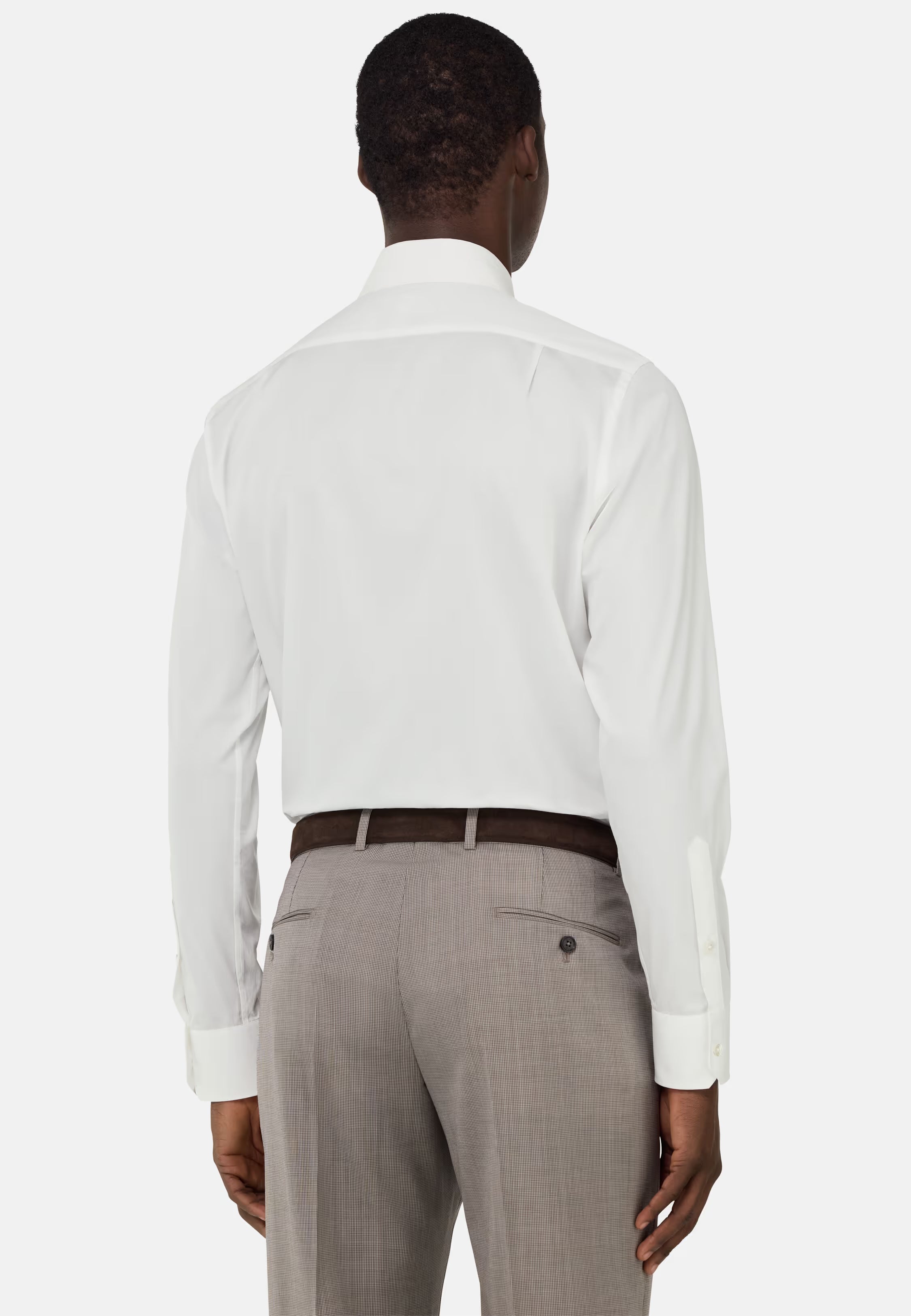 Boggi Regular Fit Cotton Twill Shirt - White
