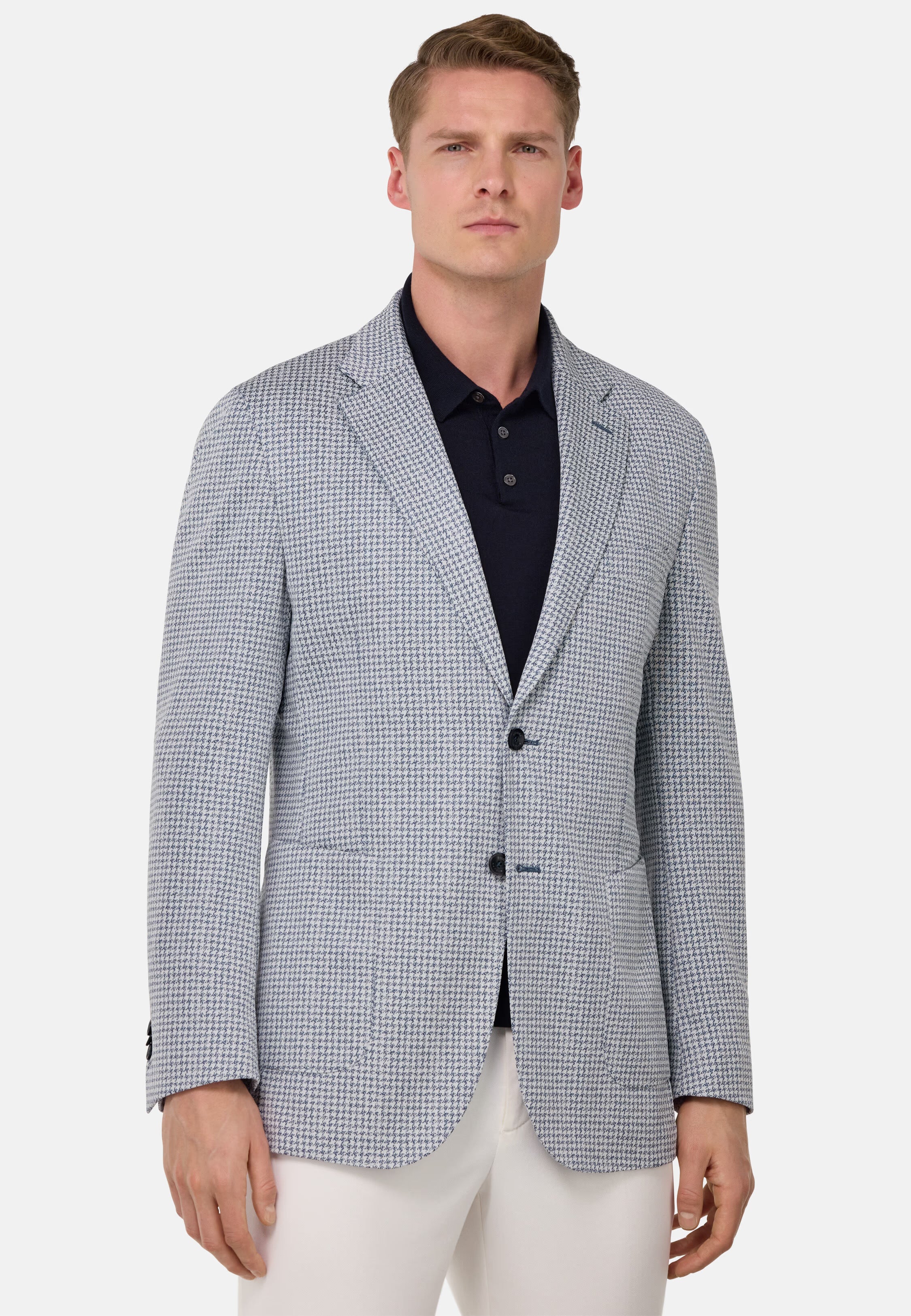 Boggi B Jersey Houndstooth Jacket