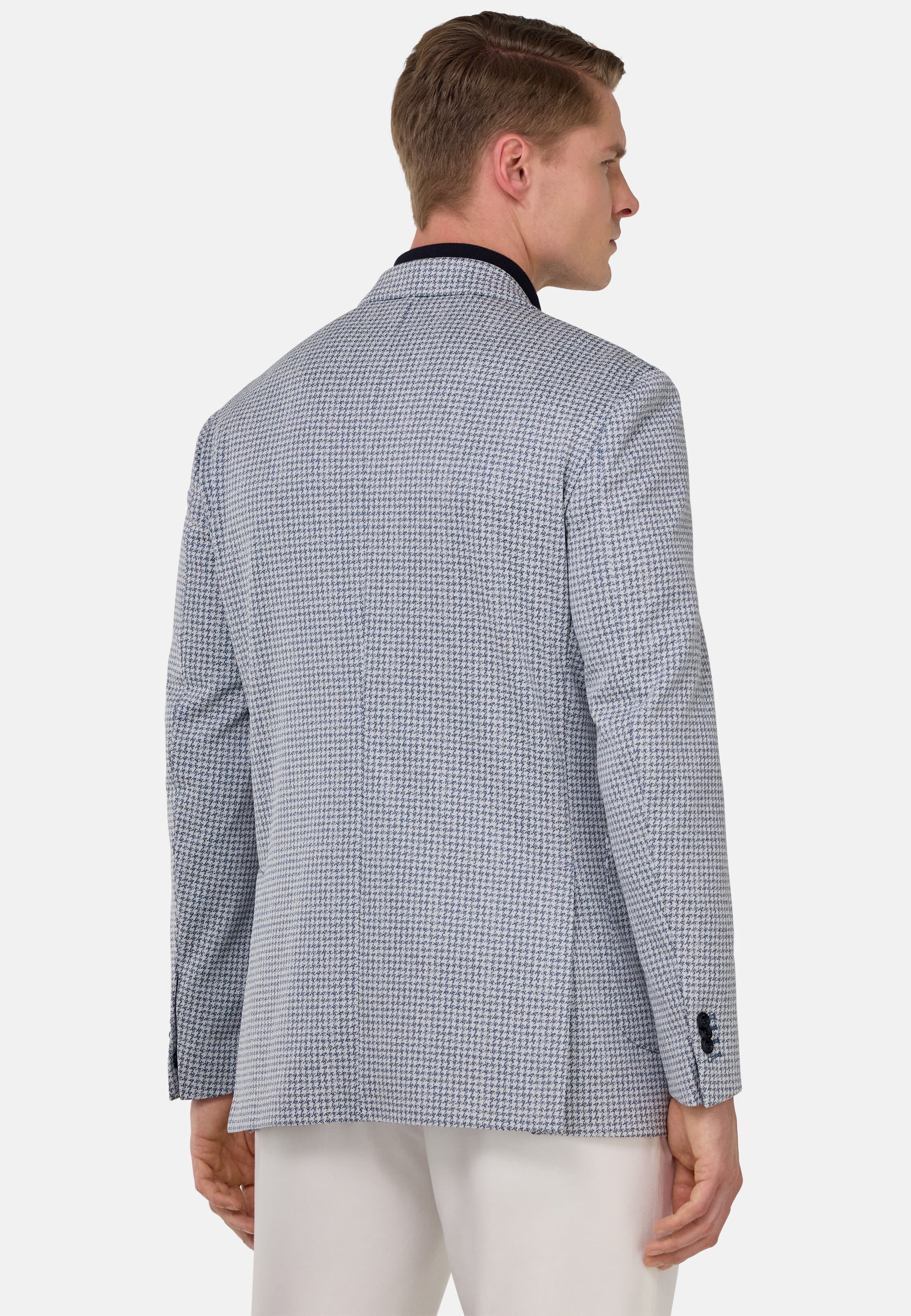 Boggi B Jersey Houndstooth Jacket