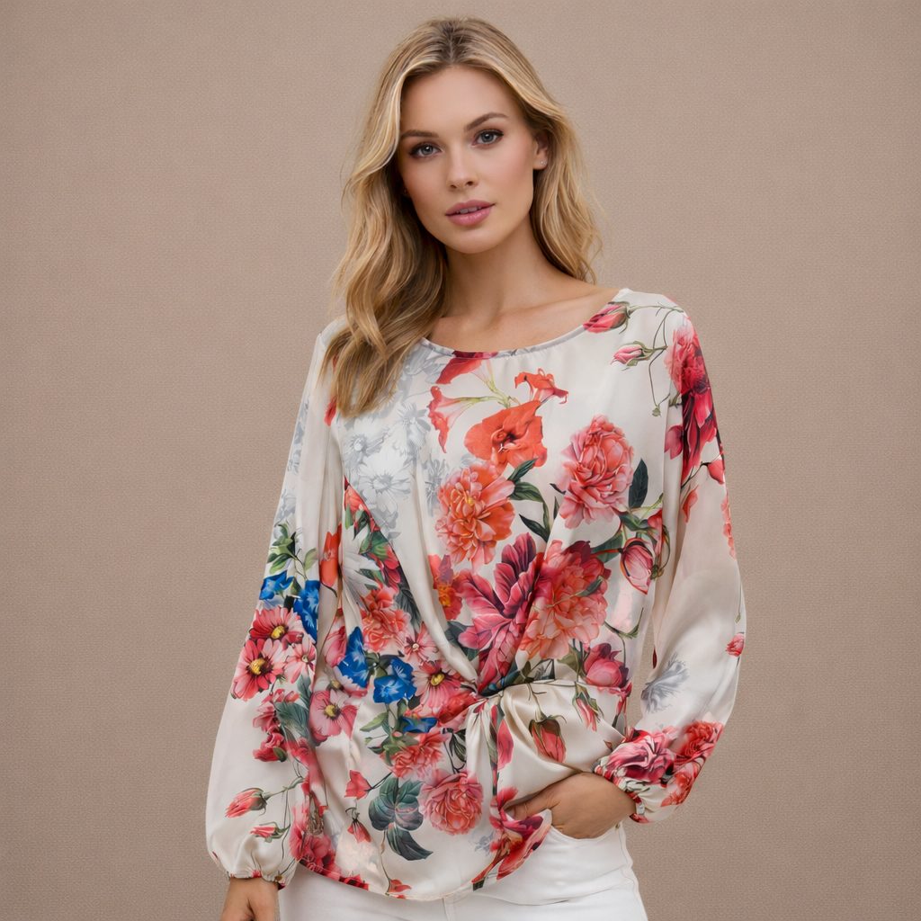 Chiara Bruni Rosé Bloom Twist Blouse