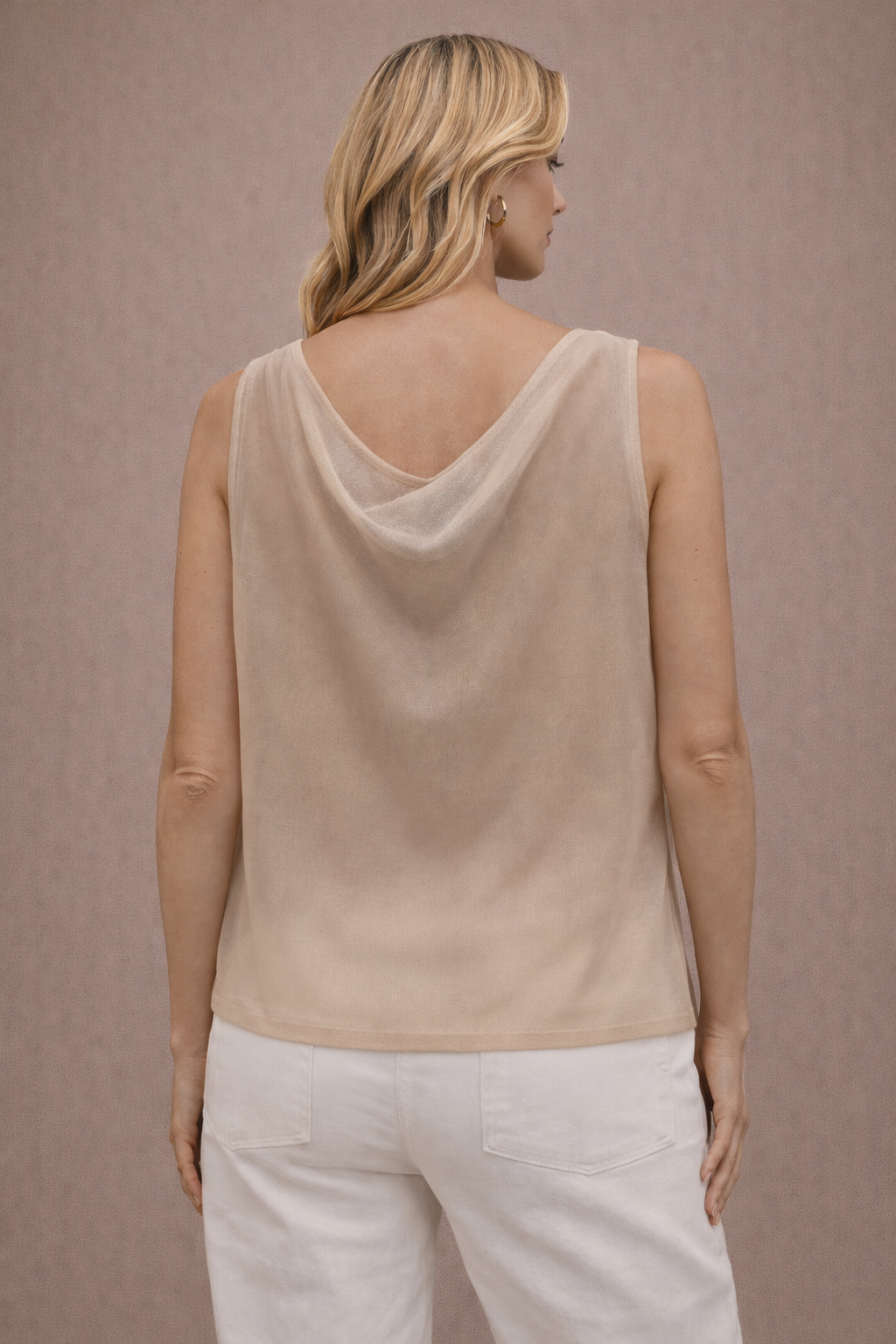 Chiara Bruni Lur Mo Shimmer Wave Sleeveless Top