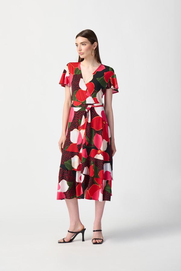 Joseph Ribkoff Belted Wrap Dress