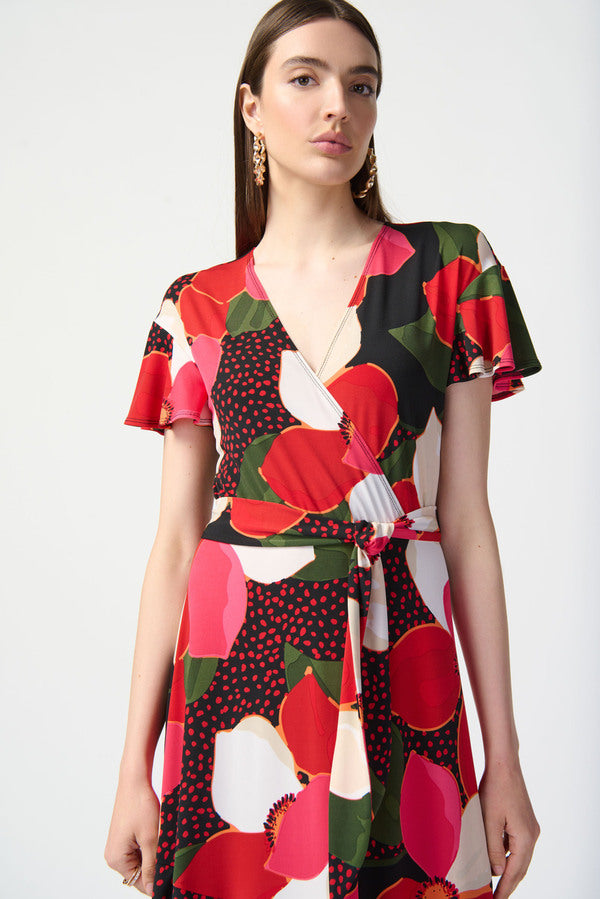 Joseph Ribkoff Belted Wrap Dress