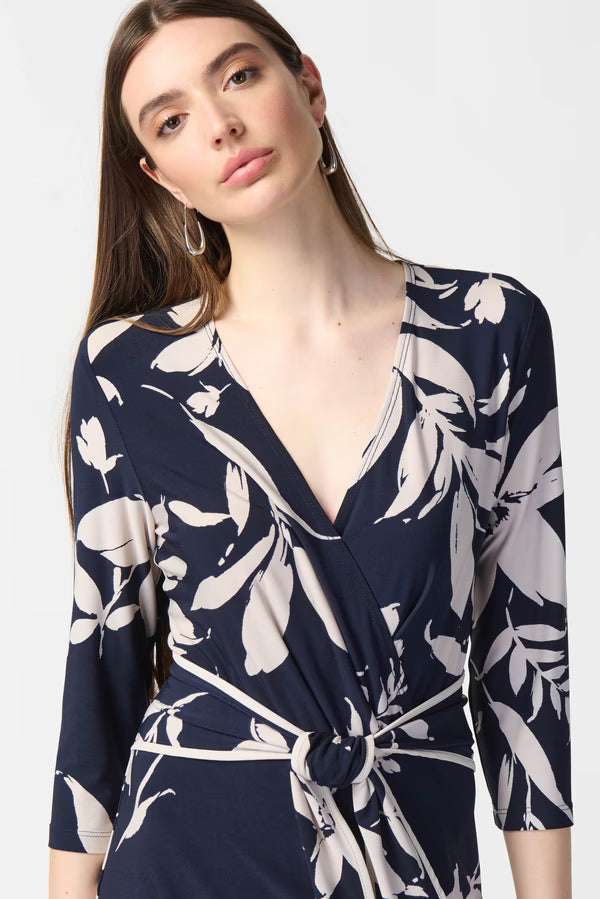 Joseph Ribkoff Floral Print Wrap Dress Style